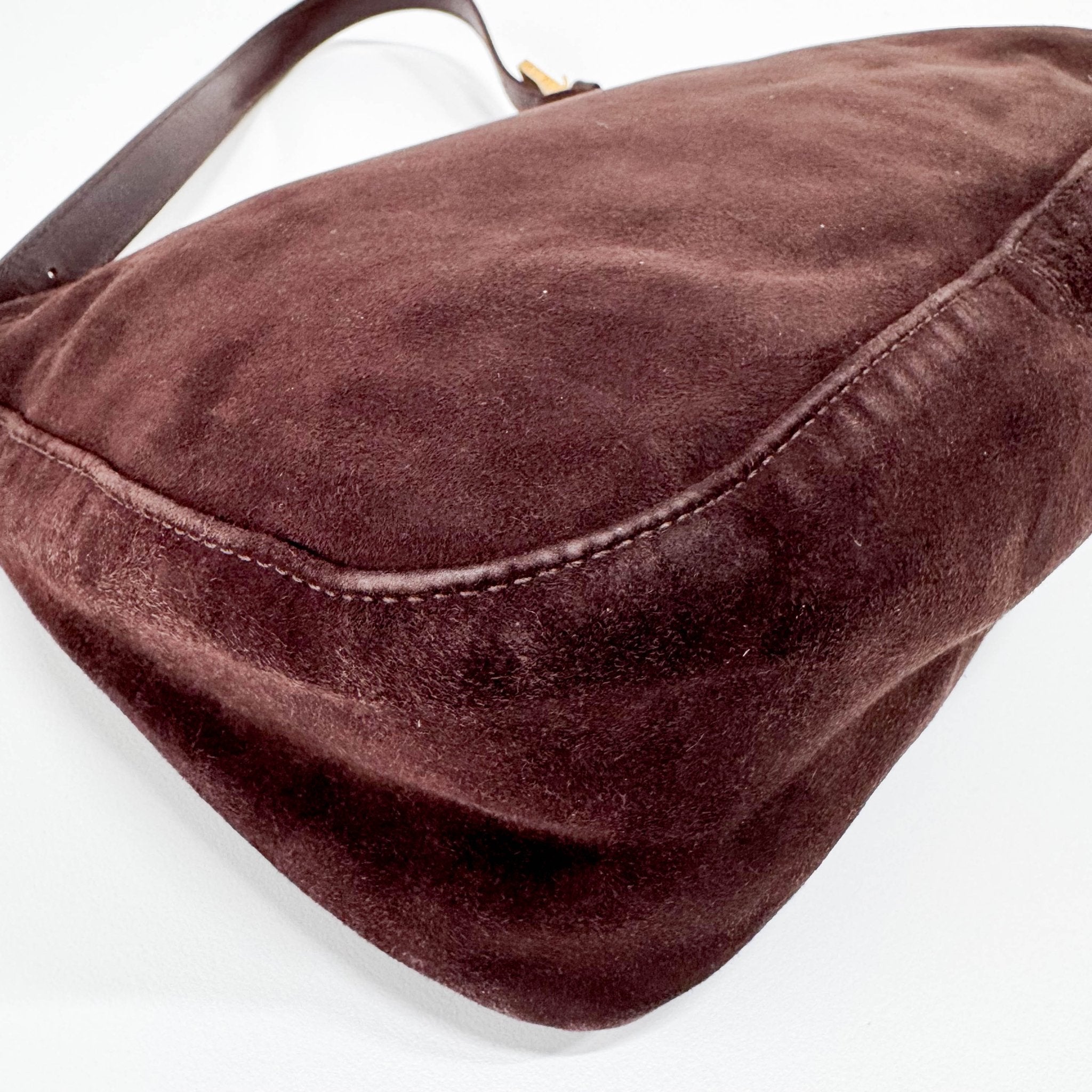 FENDI Mamma Baguette Suede Brown Shoulder Bag, in , Sold by HIVE PRELOVED - Shoulder Bags, ,