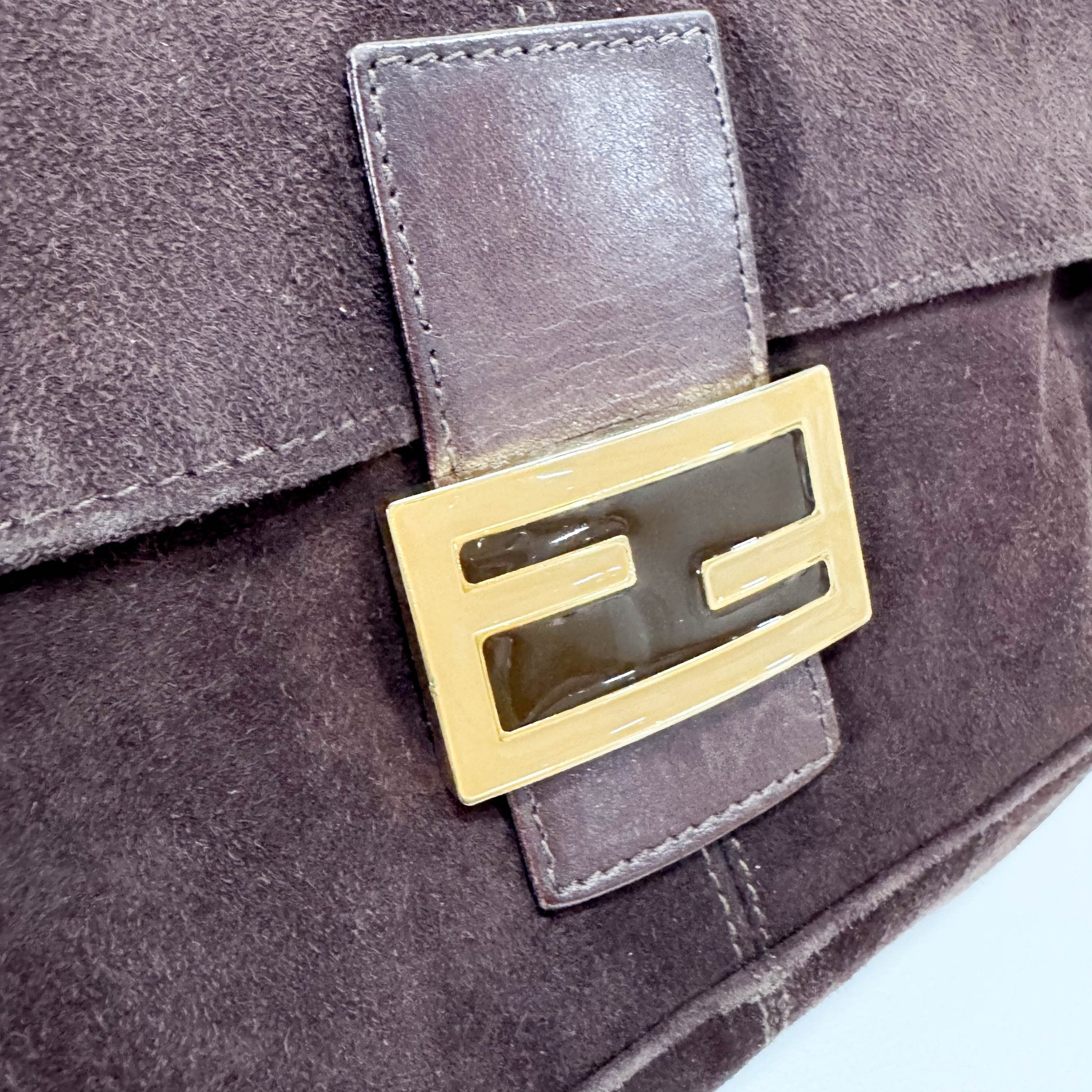 FENDI Mamma Baguette Suede Brown Shoulder Bag, in , Sold by HIVE PRELOVED - Shoulder Bags, ,