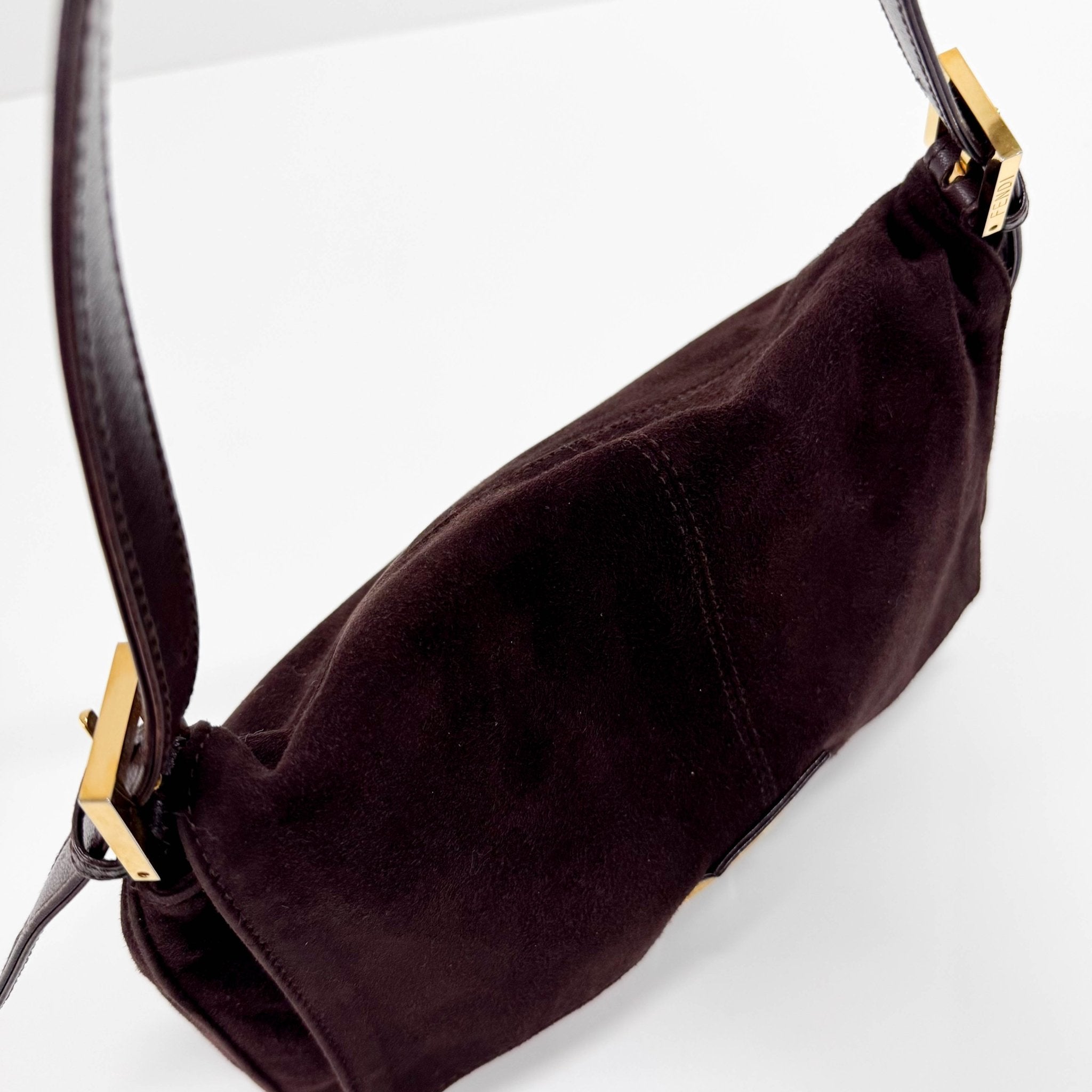 FENDI Mamma Baguette Suede Brown Shoulder Bag, in , Sold by HIVE PRELOVED - Shoulder Bags, ,