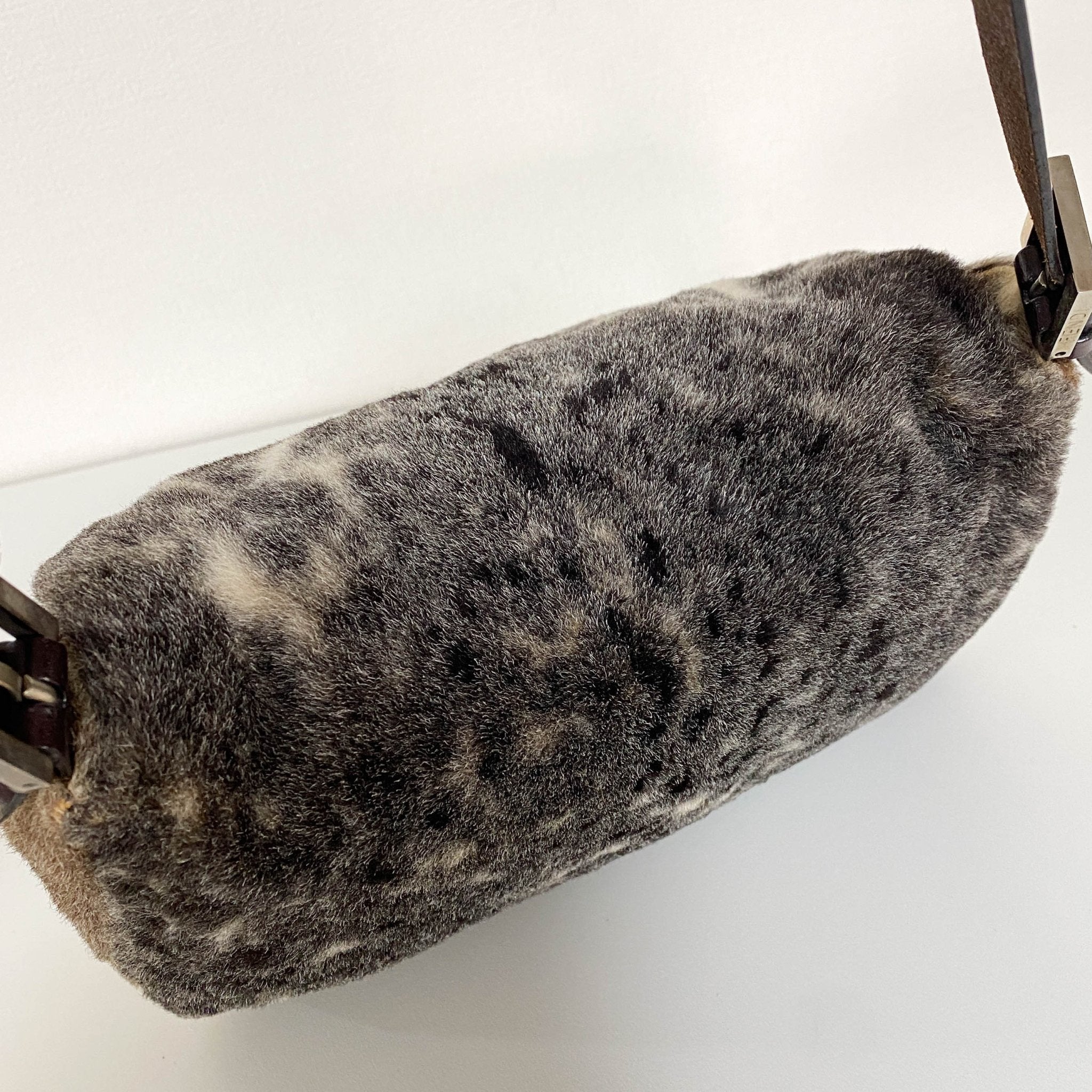 FENDI Mamma Baguette White / Brown / Black Fur Shoulder Bag, in , Sold by HIVE PRELOVED - Shoulder Bags, ,