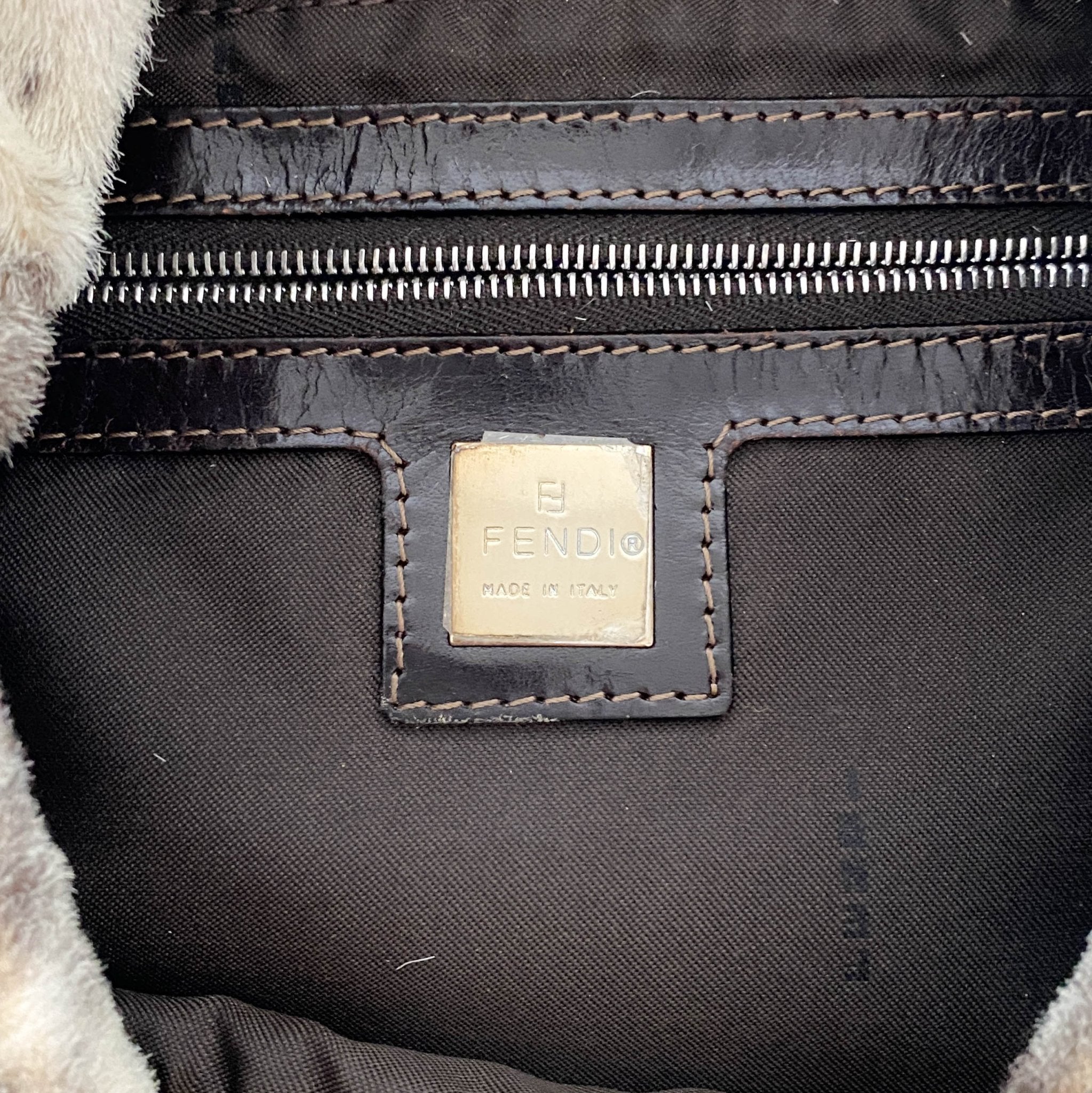 FENDI Mamma Baguette White / Brown / Black Fur Shoulder Bag, in , Sold by HIVE PRELOVED - Shoulder Bags, ,