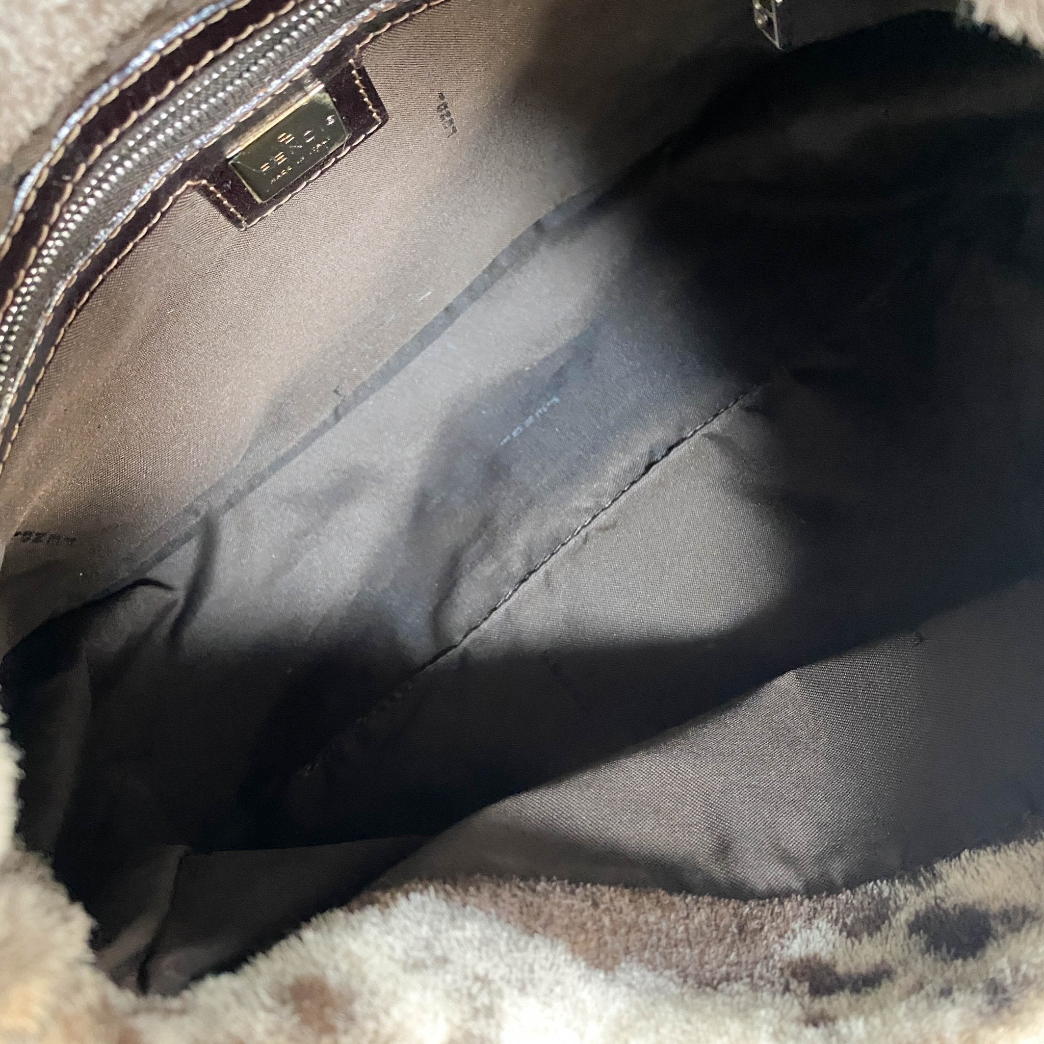 FENDI Mamma Baguette White / Brown / Black Fur Shoulder Bag, in , Sold by HIVE PRELOVED - Shoulder Bags, ,