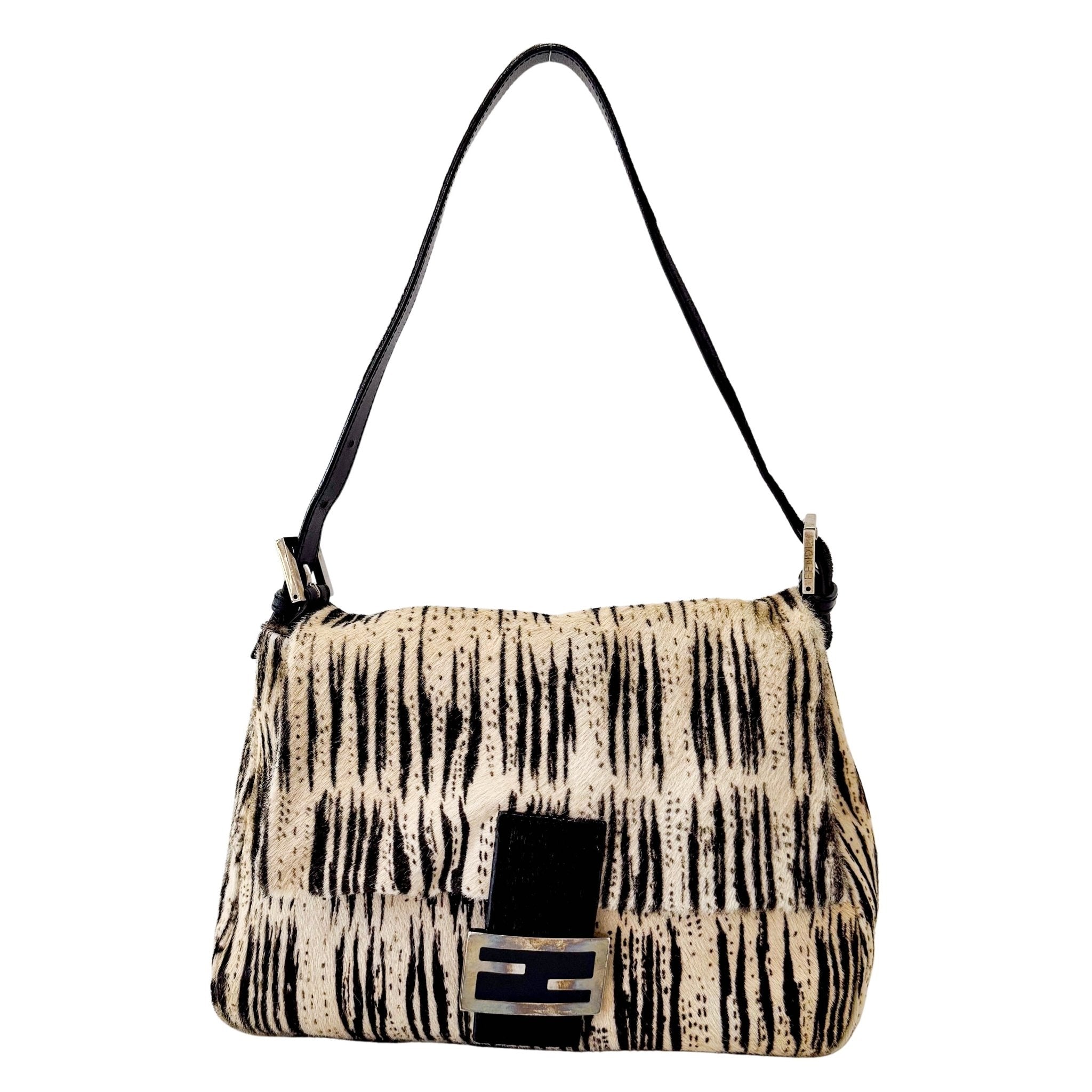 FENDI Mamma Baguette Zebra Print Pony Hair Shoulder Bag, in , Sold by HIVE PRELOVED - Shoulder Bags, ,