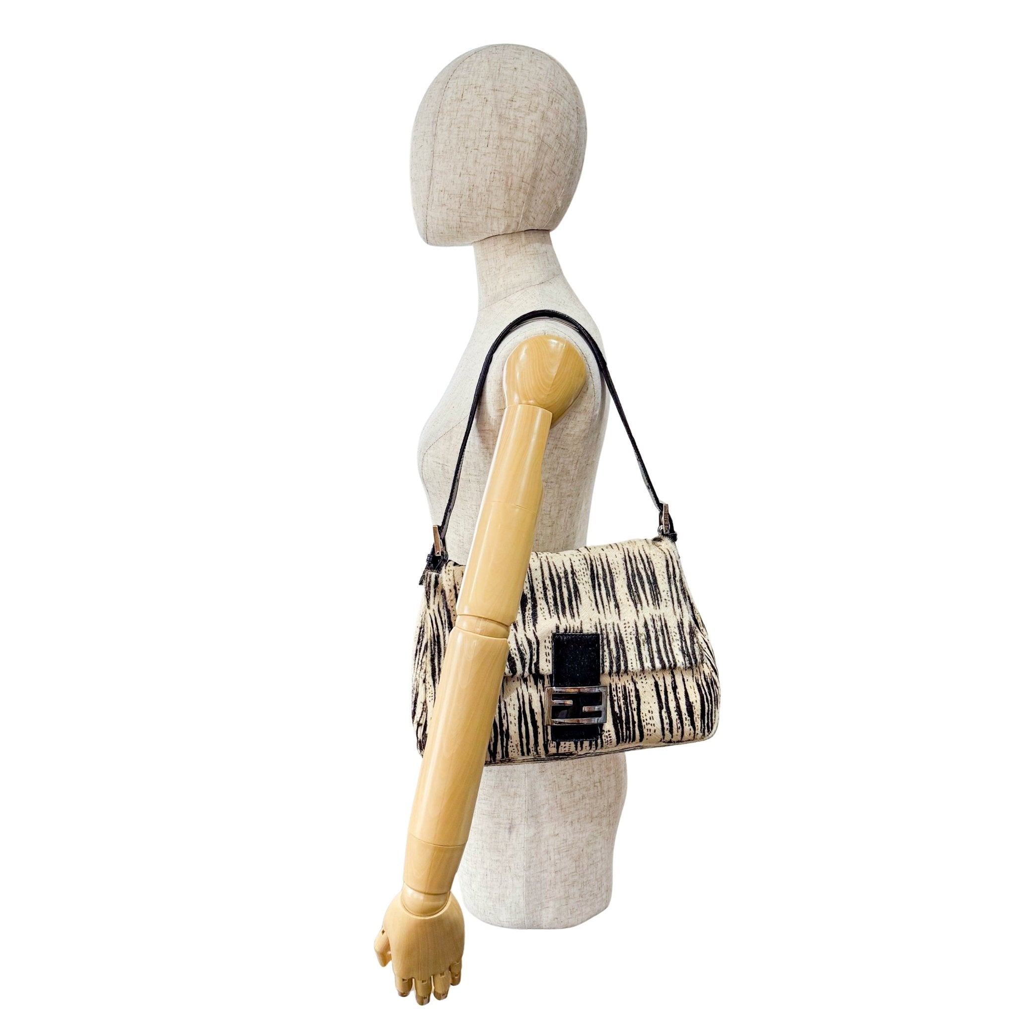 FENDI Mamma Baguette Zebra Print Pony Hair Shoulder Bag, in , Sold by HIVE PRELOVED - Shoulder Bags, ,