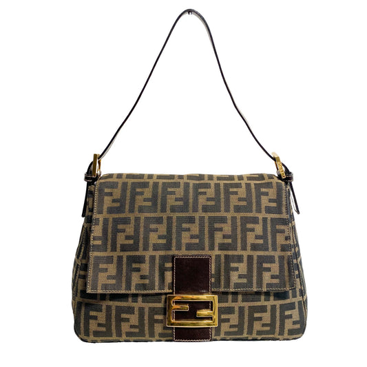FENDI Mamma Baguette Zucca Canvas / Gold Hardware, in , Sold by HIVE PRELOVED - Shoulder Bags, ,