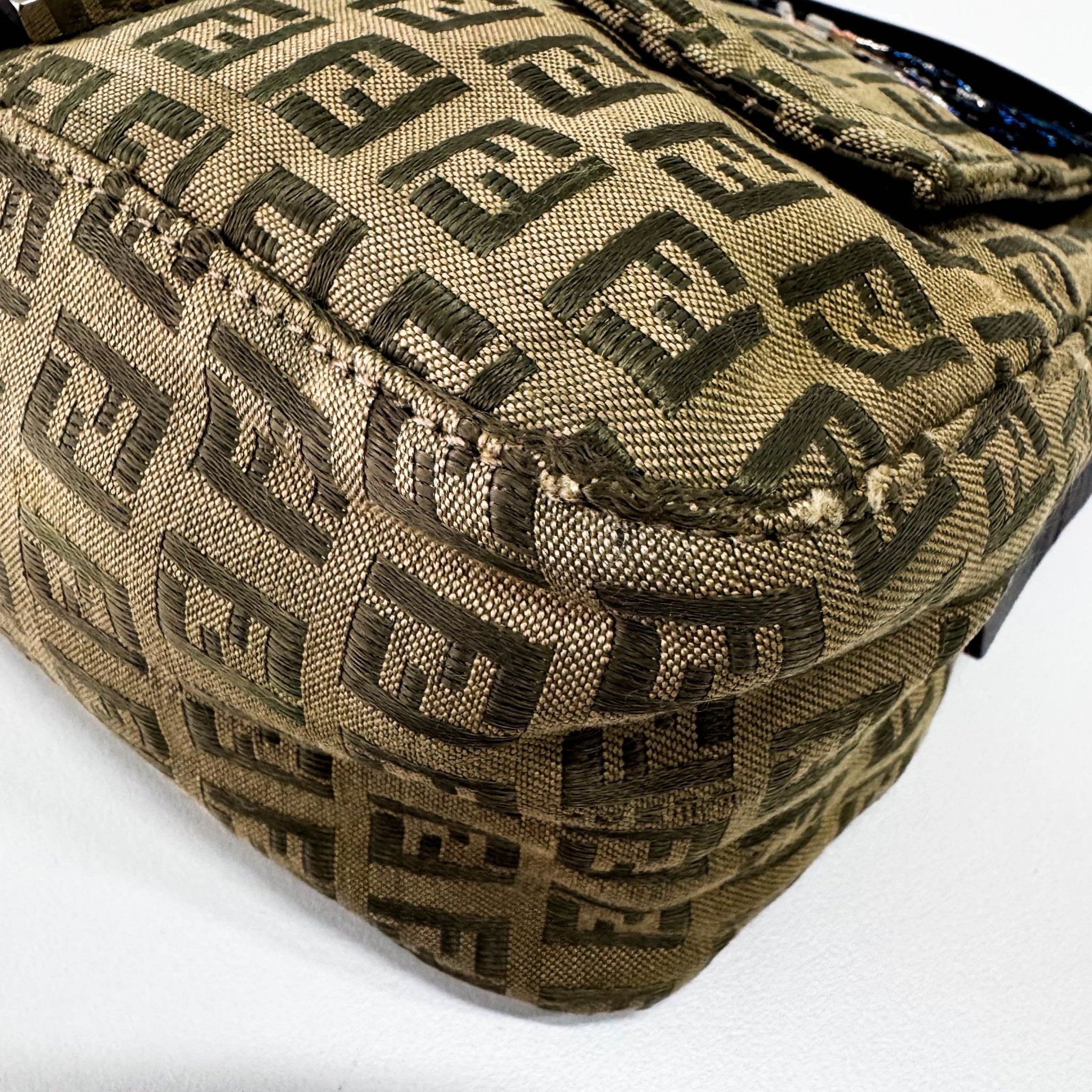 FENDI Mamma Baguette Zucca Green Shoulder Bag, in , Sold by HIVE PRELOVED - Shoulder Bags, ,