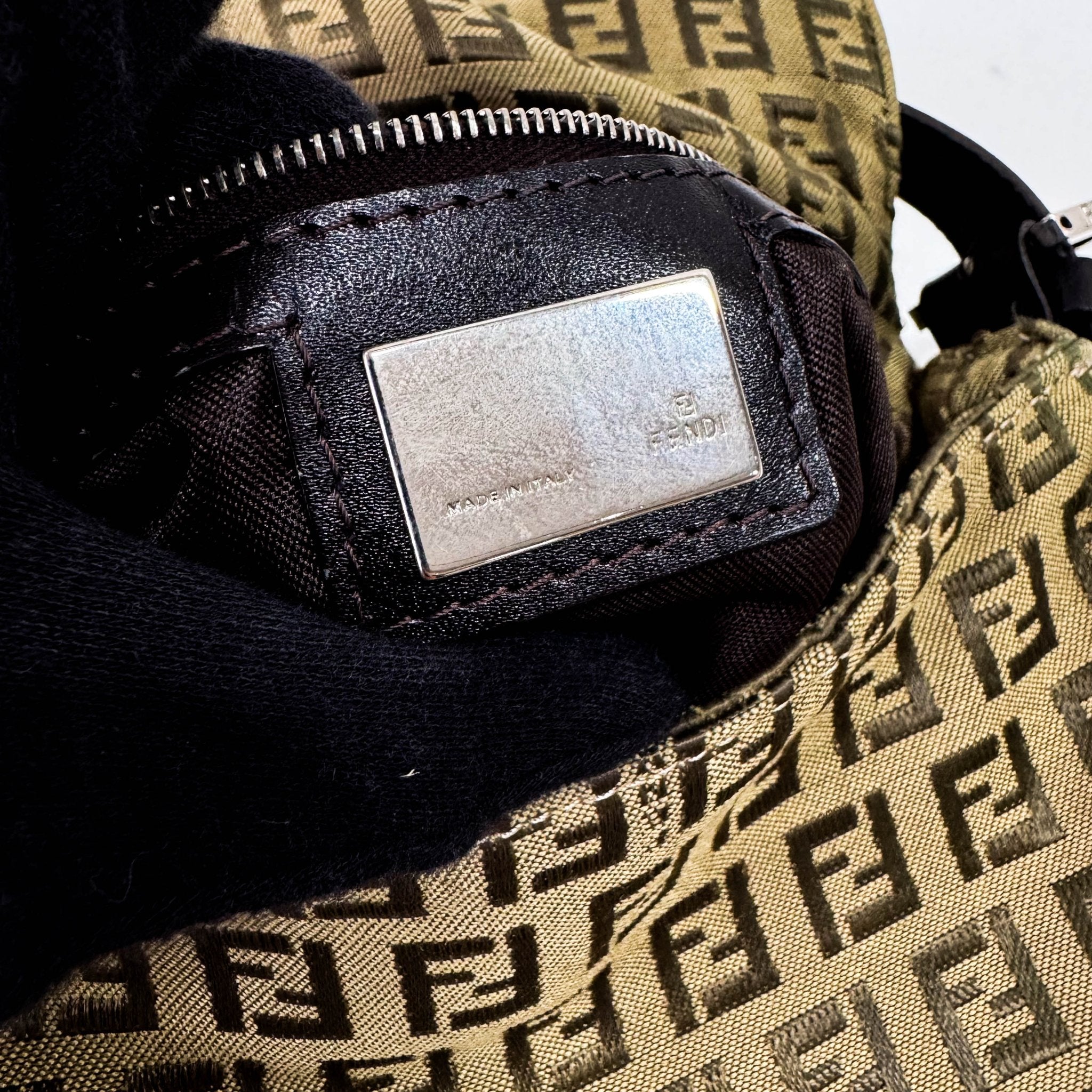 FENDI Mamma Baguette Zucca Green Shoulder Bag, in , Sold by HIVE PRELOVED - Shoulder Bags, ,