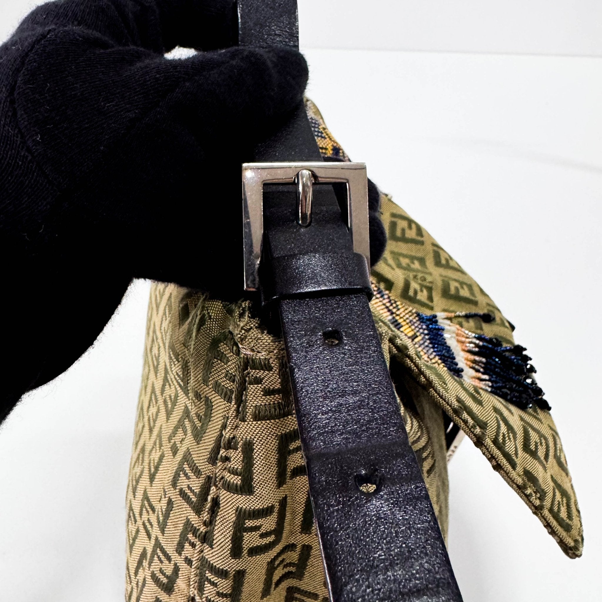 FENDI Mamma Baguette Zucca Green Shoulder Bag, in , Sold by HIVE PRELOVED - Shoulder Bags, ,