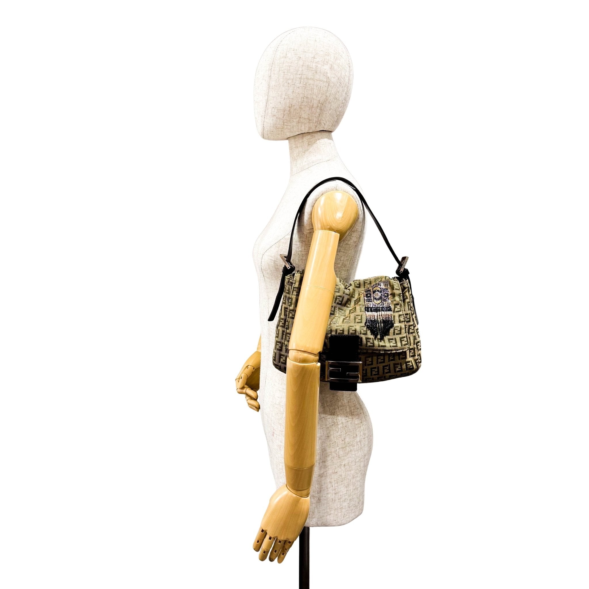 FENDI Mamma Baguette Zucca Green Shoulder Bag, in , Sold by HIVE PRELOVED - Shoulder Bags, ,