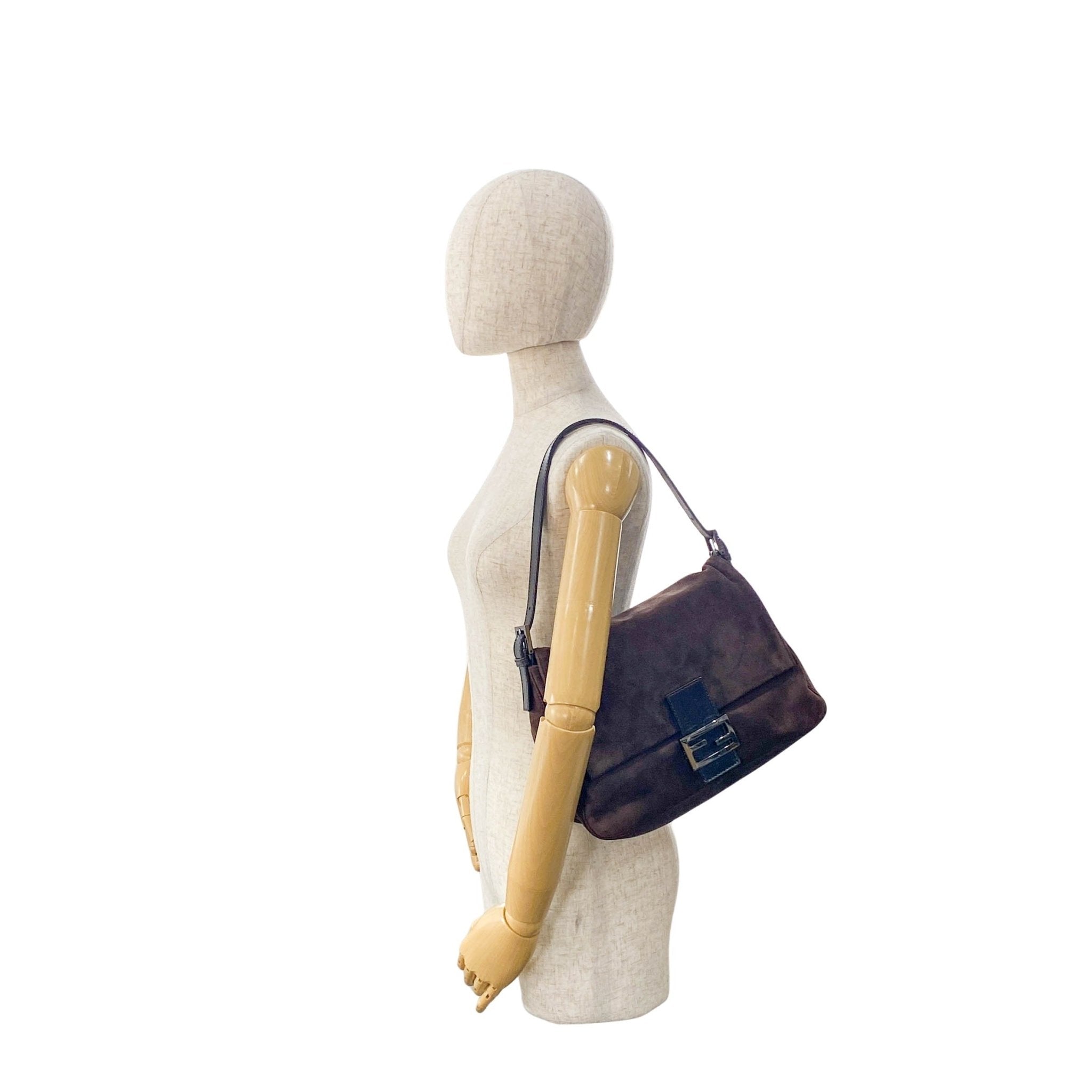 FENDI Mamma Baugette Suede Brown Shoulder Bag, in , Sold by HIVE PRELOVED - Shoulder Bags, ,