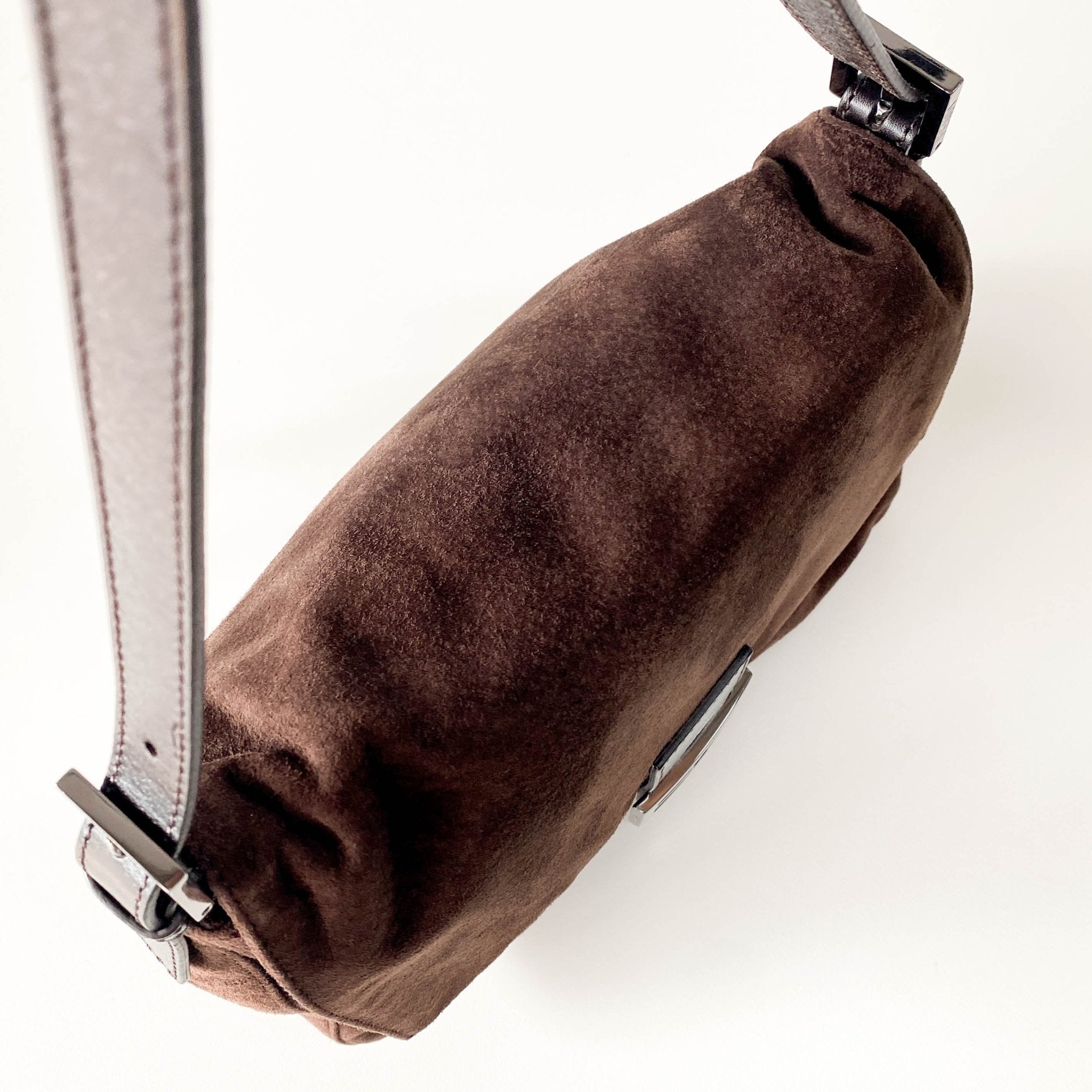 FENDI Mamma Baugette Suede Brown Shoulder Bag, in , Sold by HIVE PRELOVED - Shoulder Bags, ,