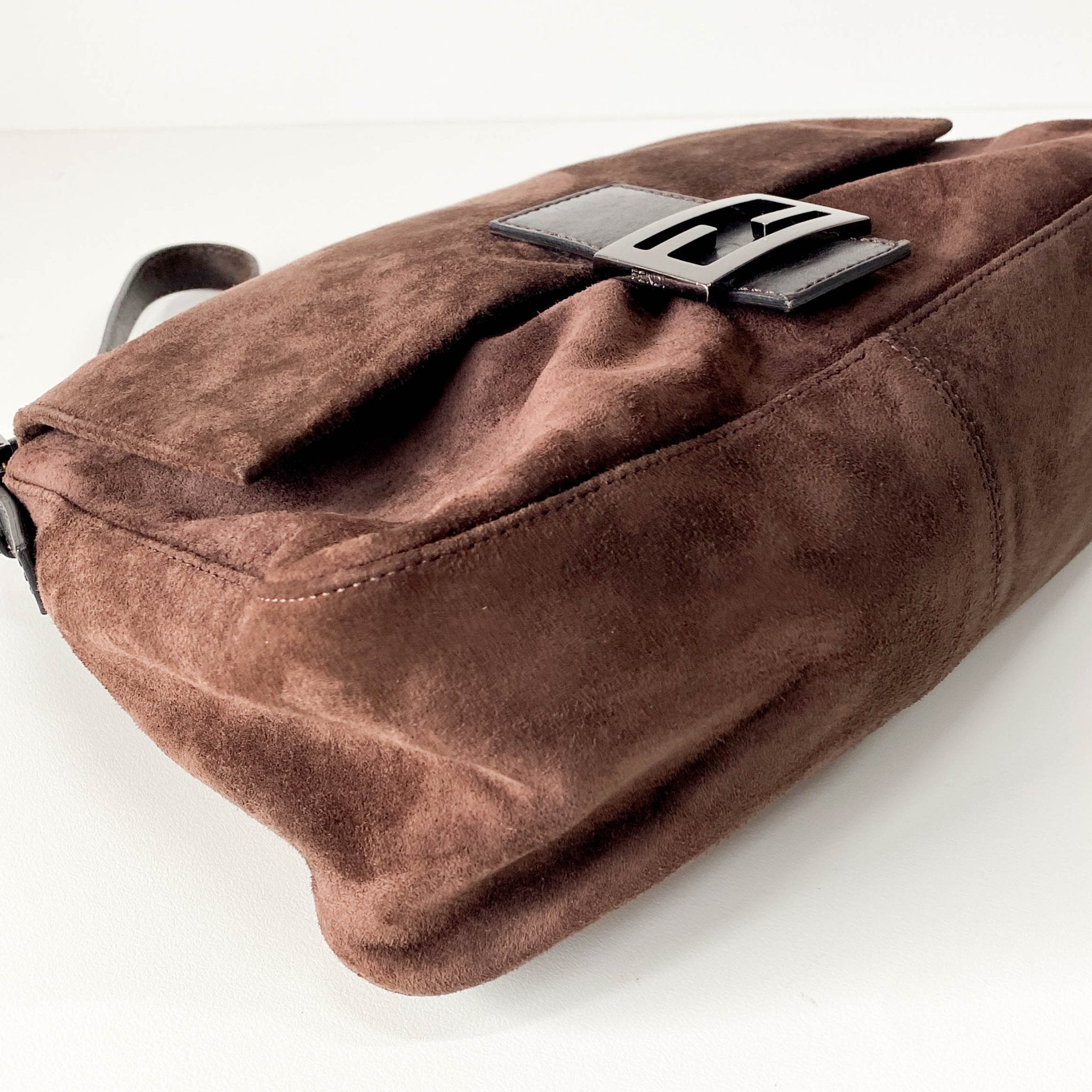 FENDI Mamma Baugette Suede Brown Shoulder Bag, in , Sold by HIVE PRELOVED - Shoulder Bags, ,