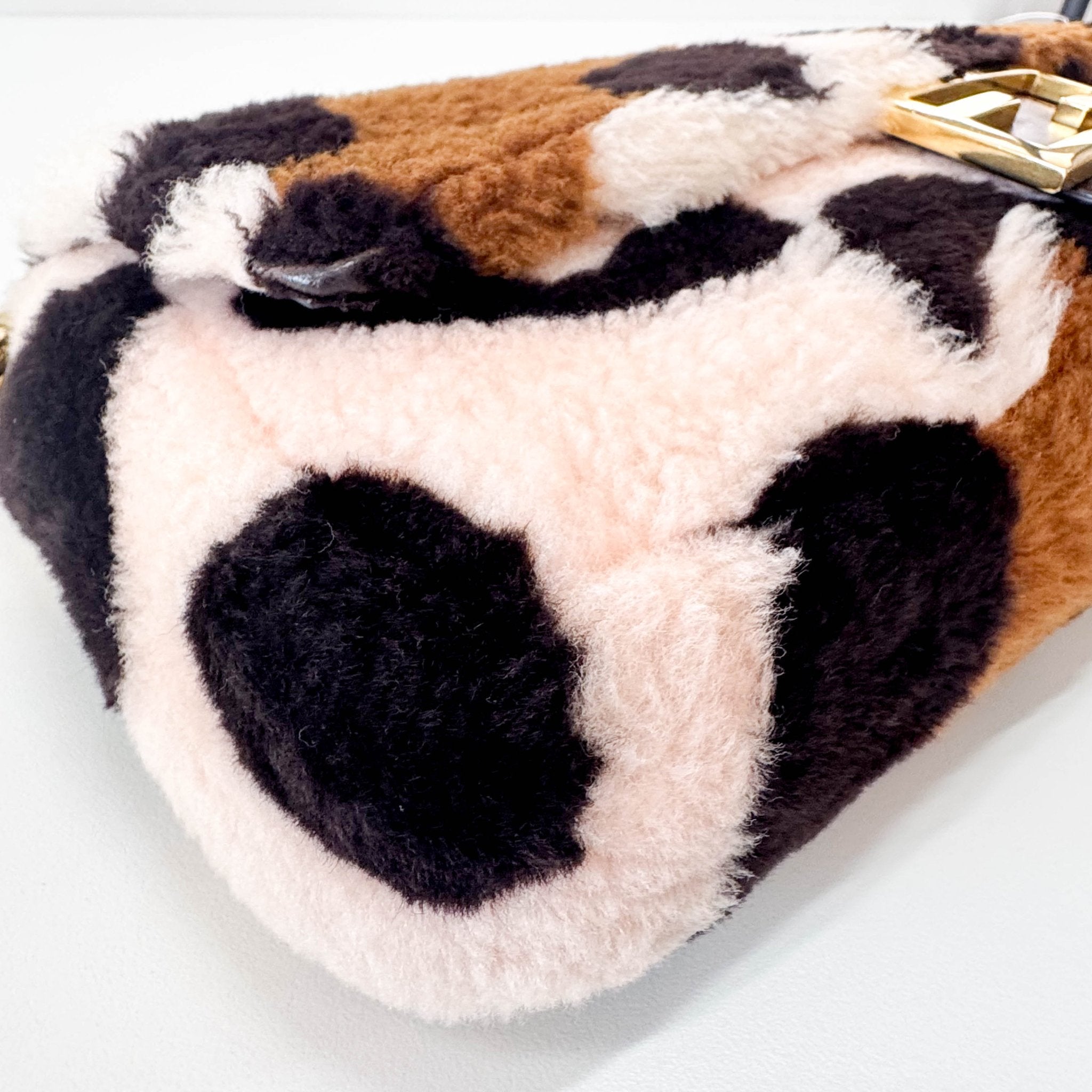 FENDI Maxi Baguette Fun Cow Print Wool Shoulder Bag, in , Sold by HIVE PRELOVED - Shoulder Bags, ,