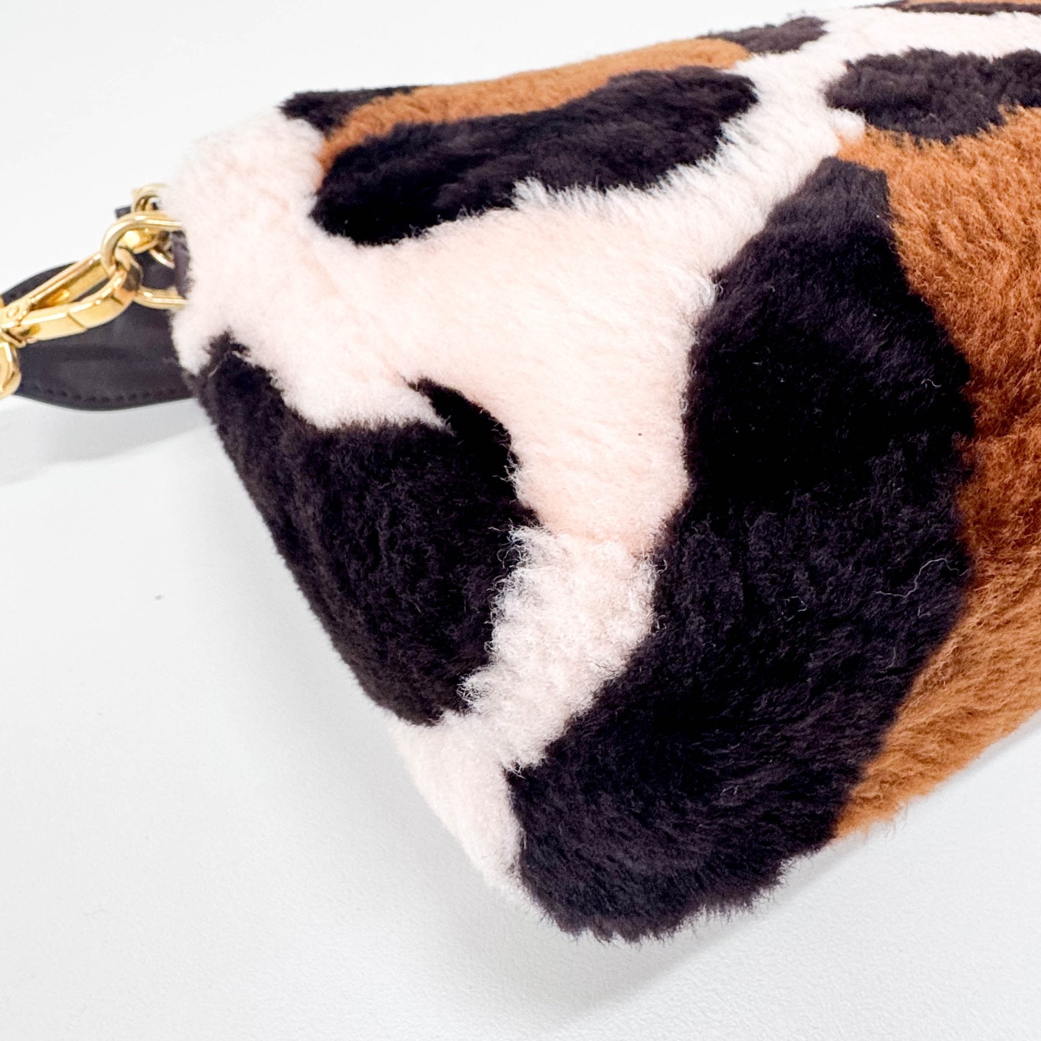 FENDI Maxi Baguette Fun Cow Print Wool Shoulder Bag, in , Sold by HIVE PRELOVED - Shoulder Bags, ,