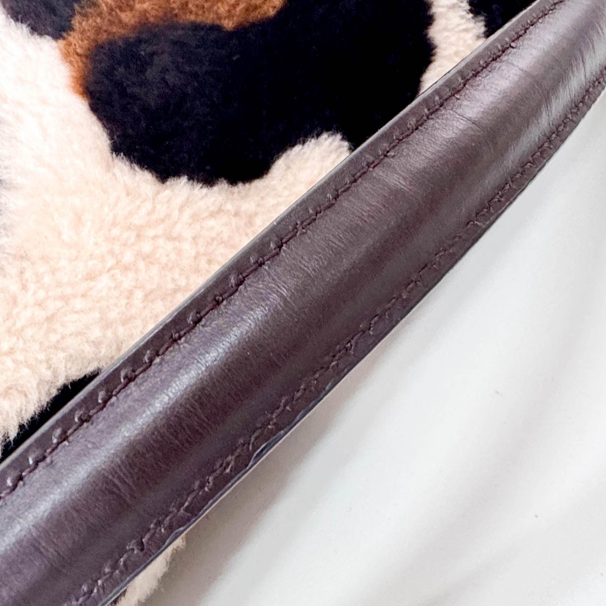 FENDI Maxi Baguette Fun Cow Print Wool Shoulder Bag, in , Sold by HIVE PRELOVED - Shoulder Bags, ,