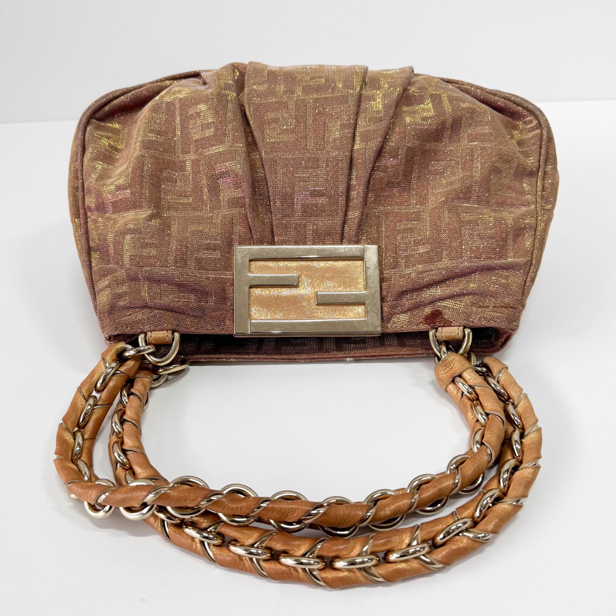 FENDI Metallic Lurex Zucca Mia Hobo Shoulder Bag, in , Sold by HIVE PRELOVED - Shoulder Bags, ,