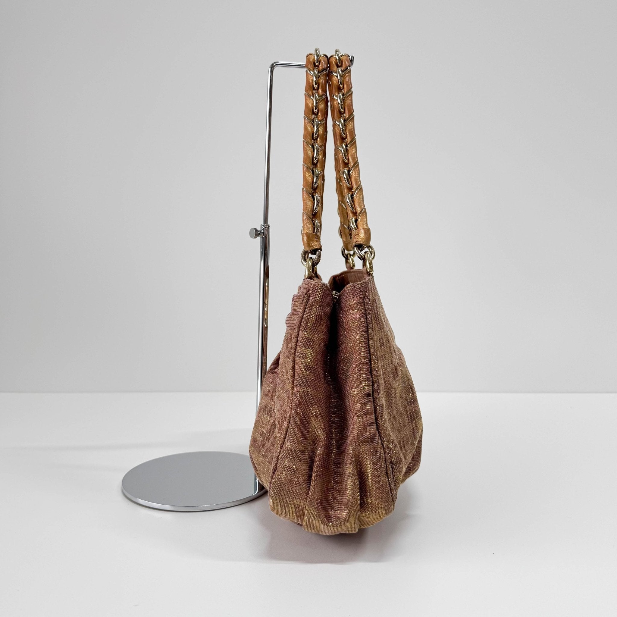 FENDI Metallic Lurex Zucca Mia Hobo Shoulder Bag, in , Sold by HIVE PRELOVED - Shoulder Bags, ,