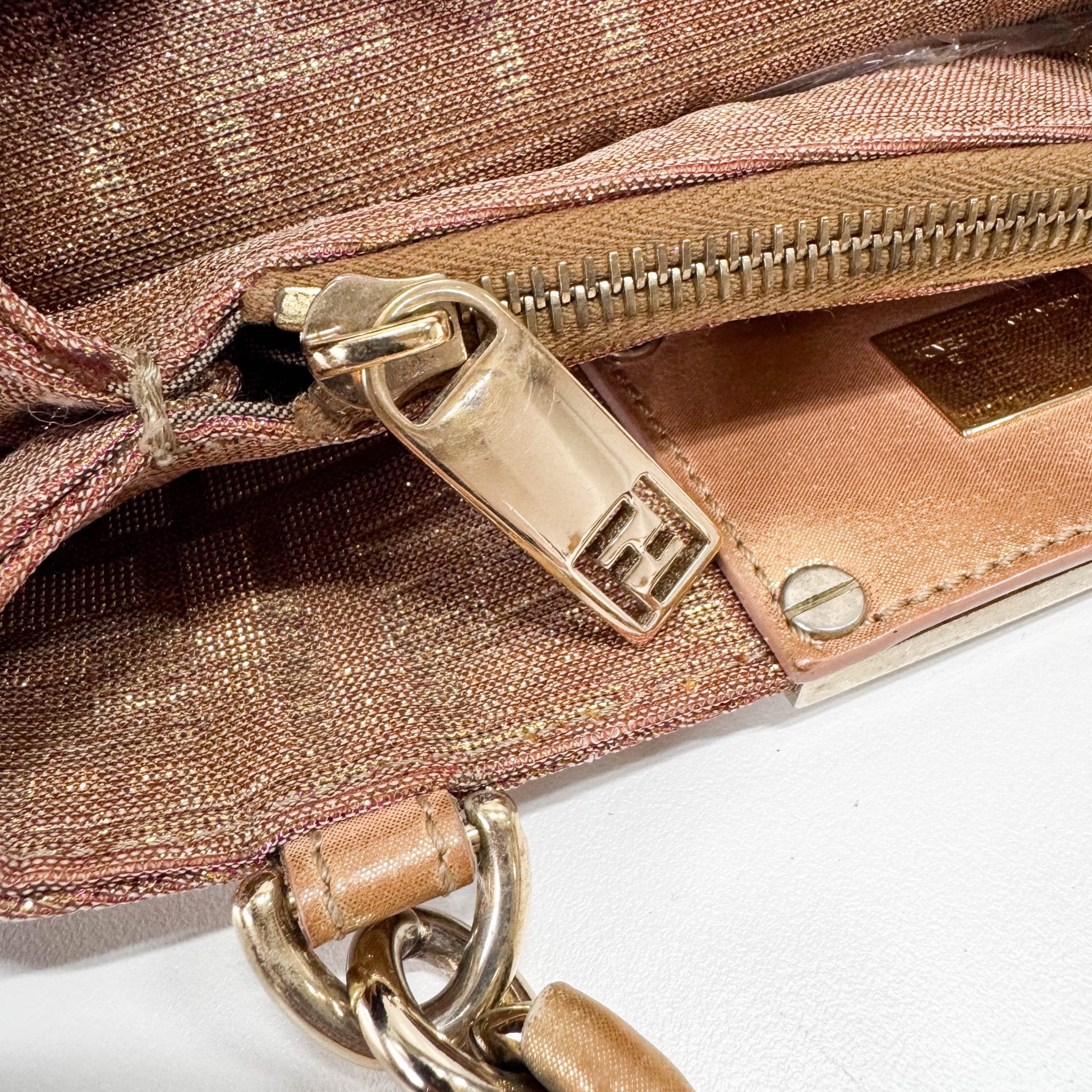 FENDI Metallic Lurex Zucca Mia Hobo Shoulder Bag, in , Sold by HIVE PRELOVED - Shoulder Bags, ,