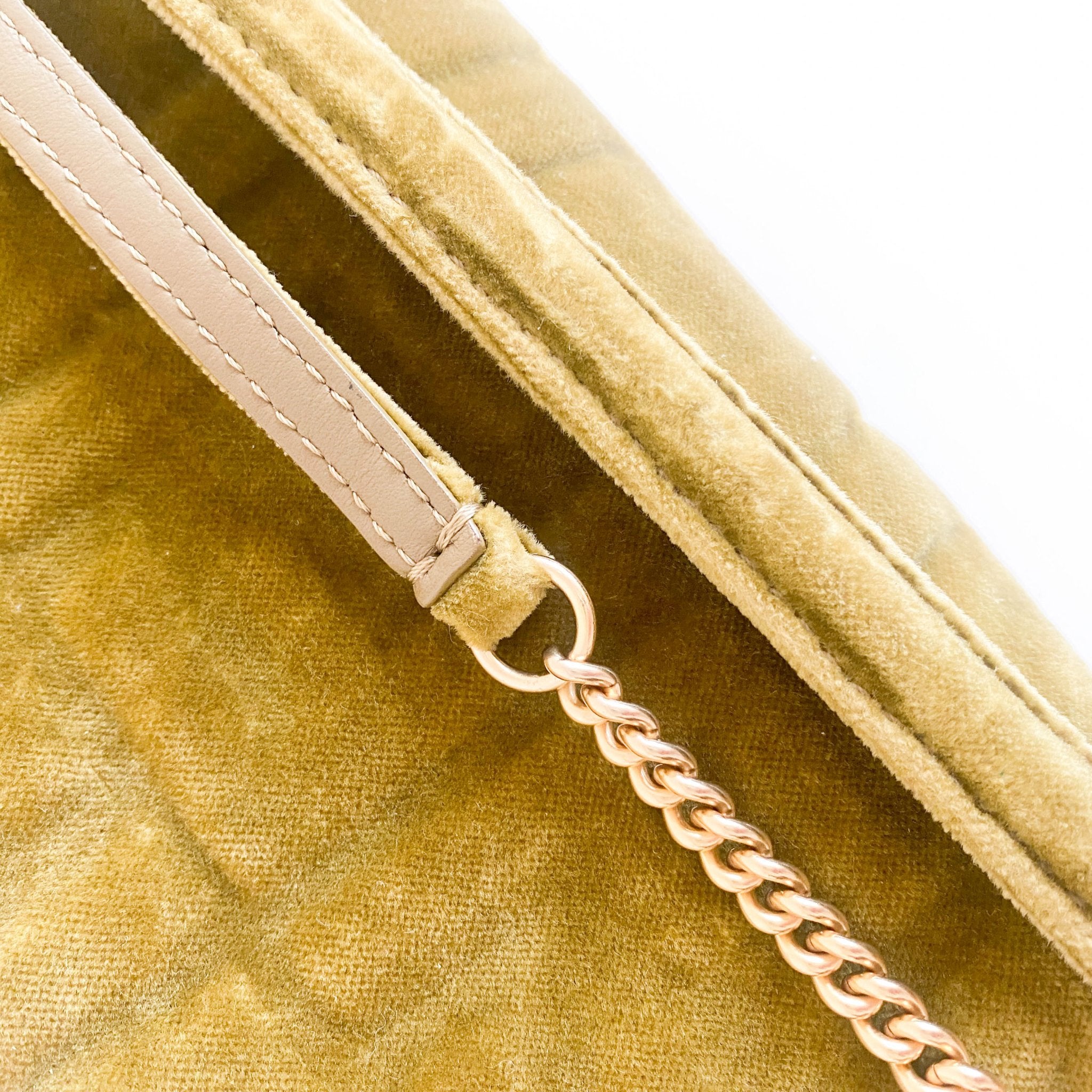 FENDI Mini Baguette Khaki Velvet Chain Shoulder Bag, in , Sold by HIVE PRELOVED - Crossbody bags, Handle Bags,