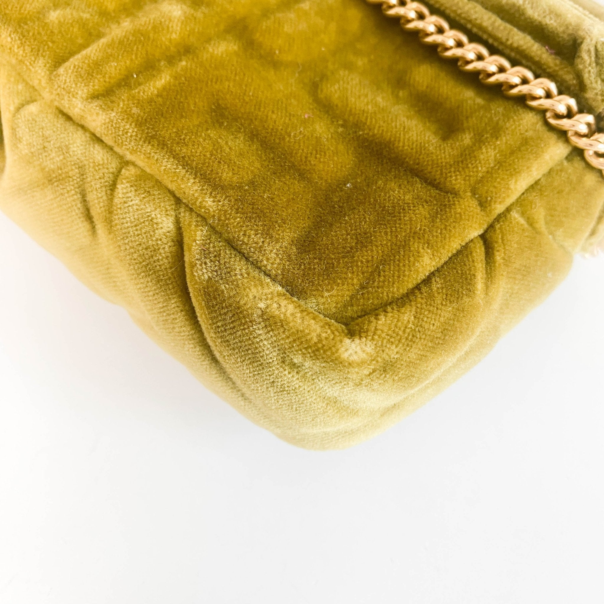 FENDI Mini Baguette Khaki Velvet Chain Shoulder Bag, in , Sold by HIVE PRELOVED - Crossbody bags, Handle Bags,