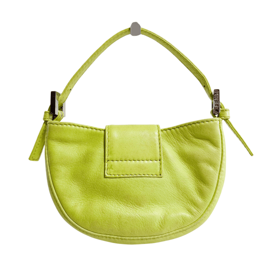 FENDI Mini Croissant Green Leather Shoulder Bag, in , Sold by HIVE PRELOVED - Shoulder Bags, ,