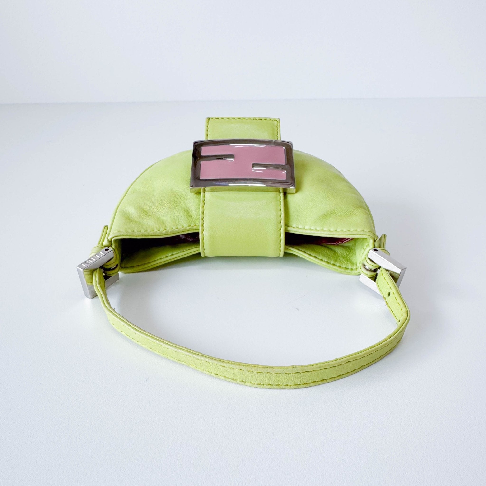 FENDI Mini Croissant Green Nappa Leather Bag, in , Sold by HIVE PRELOVED - Handle Bags, ,