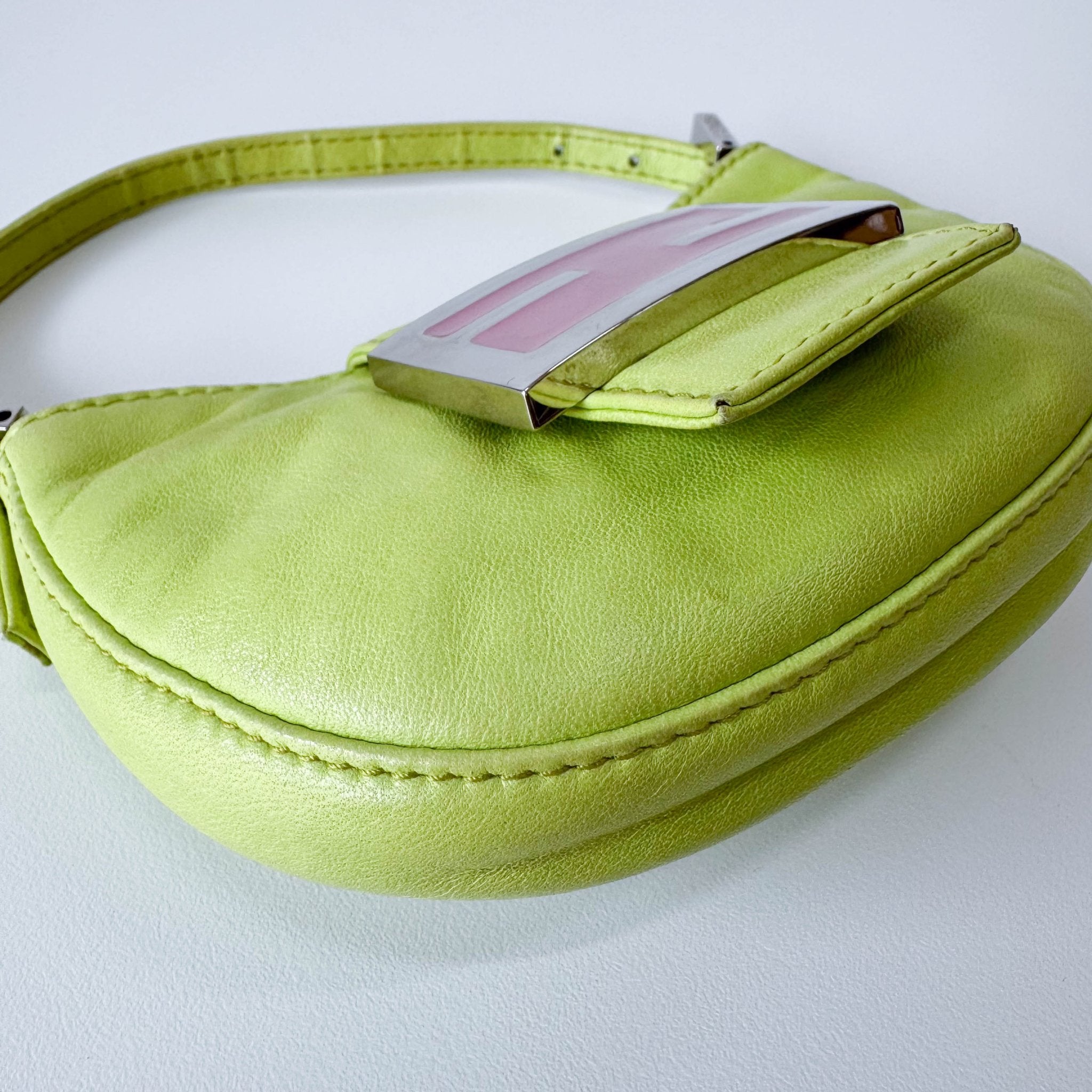 FENDI Mini Croissant Green Nappa Leather Bag, in , Sold by HIVE PRELOVED - Handle Bags, ,