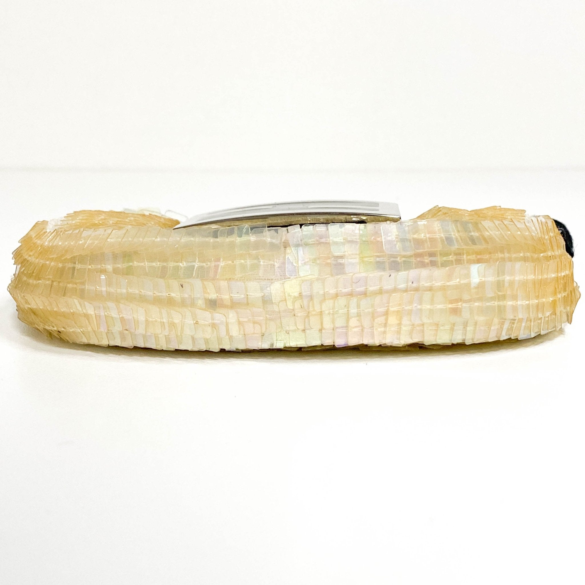 FENDI Mini Croissant Ivory Sequin / Calf Pony Hair, in , Sold by HIVE PRELOVED - Handle Bags, Mini bags,