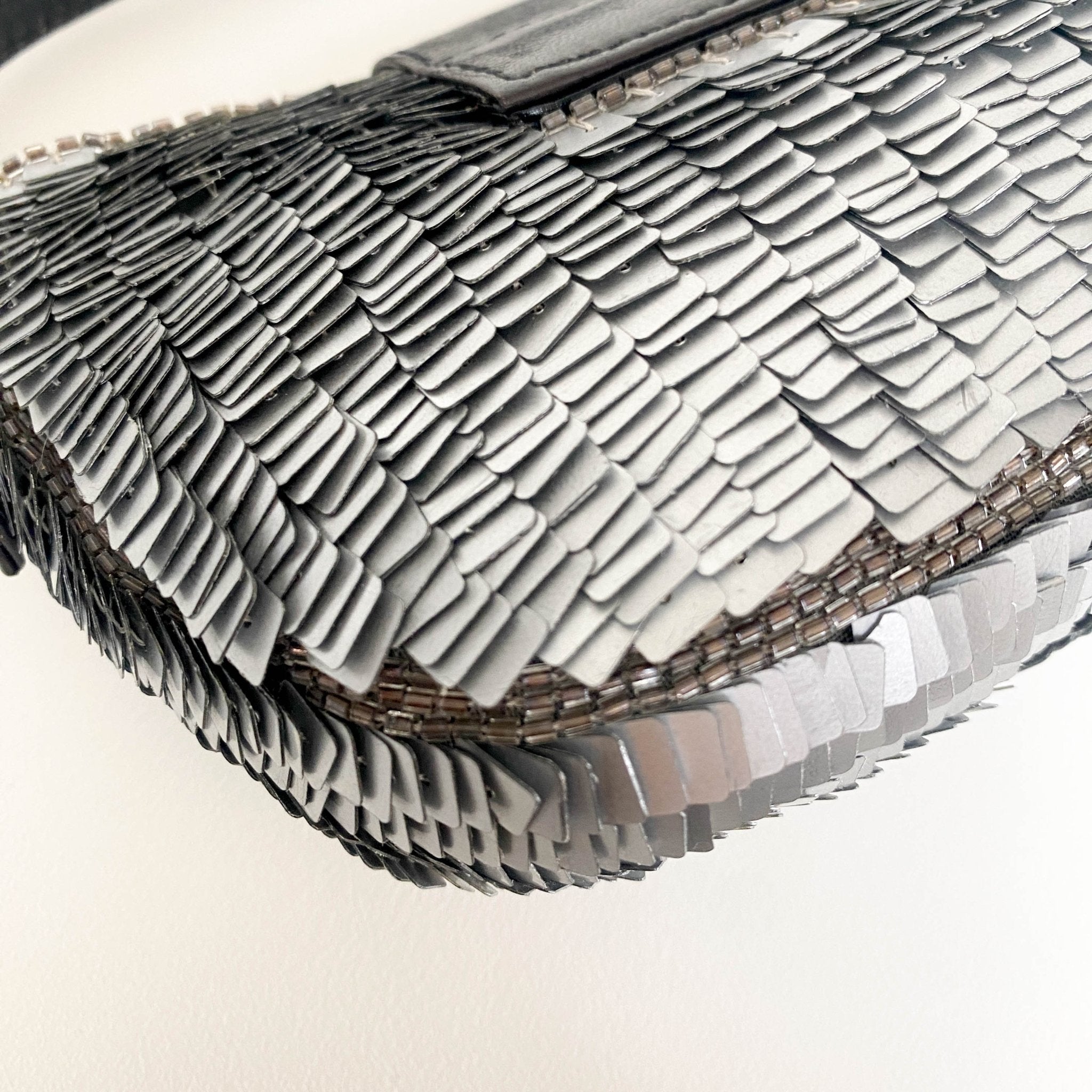 FENDI Mini Croissant Silver Sequin Bag, in , Sold by HIVE PRELOVED - Handle Bags, Mini bags, Sale