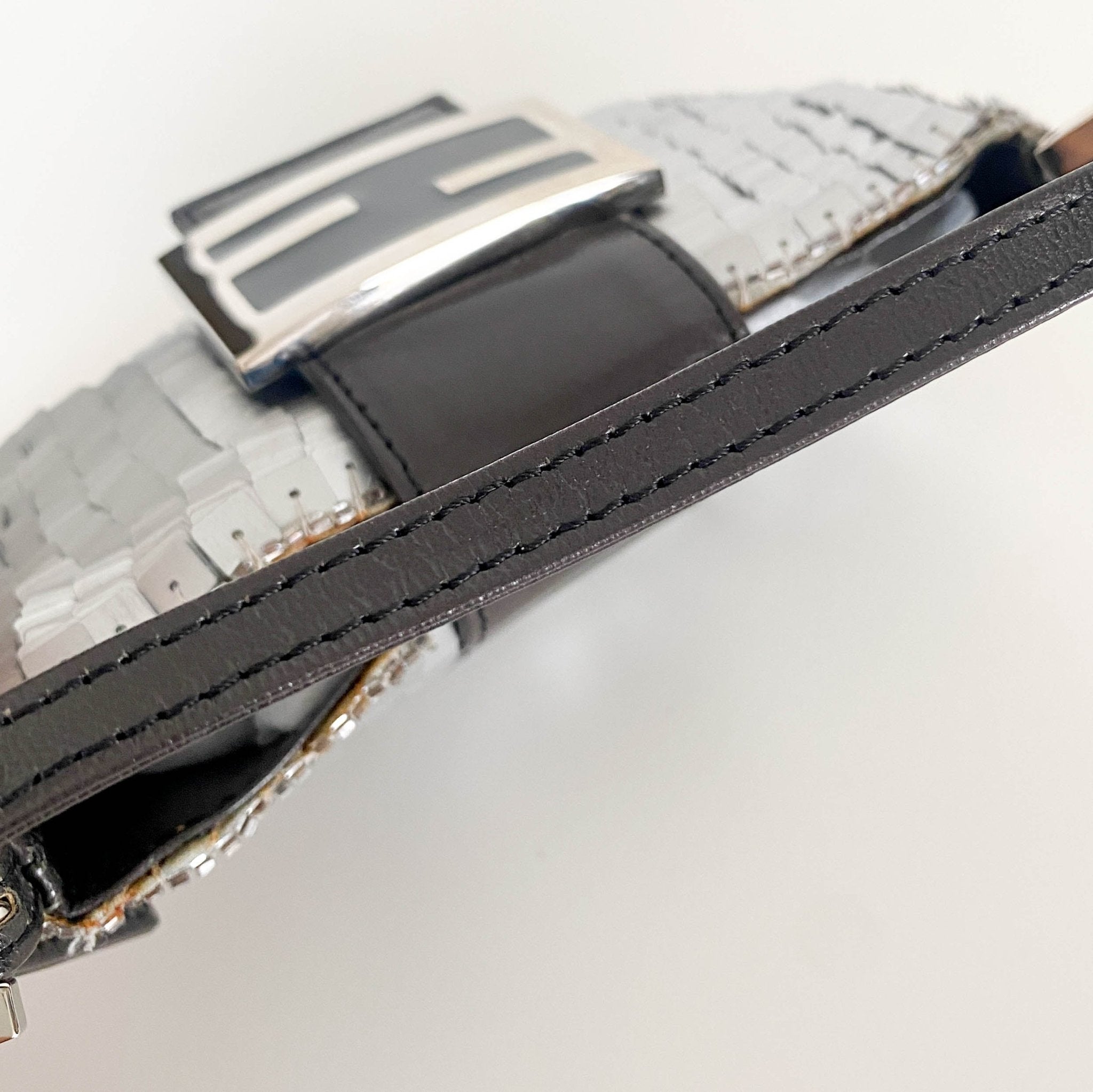 FENDI Mini Croissant Silver Sequin Bag, in , Sold by HIVE PRELOVED - Handle Bags, Mini bags, Sale