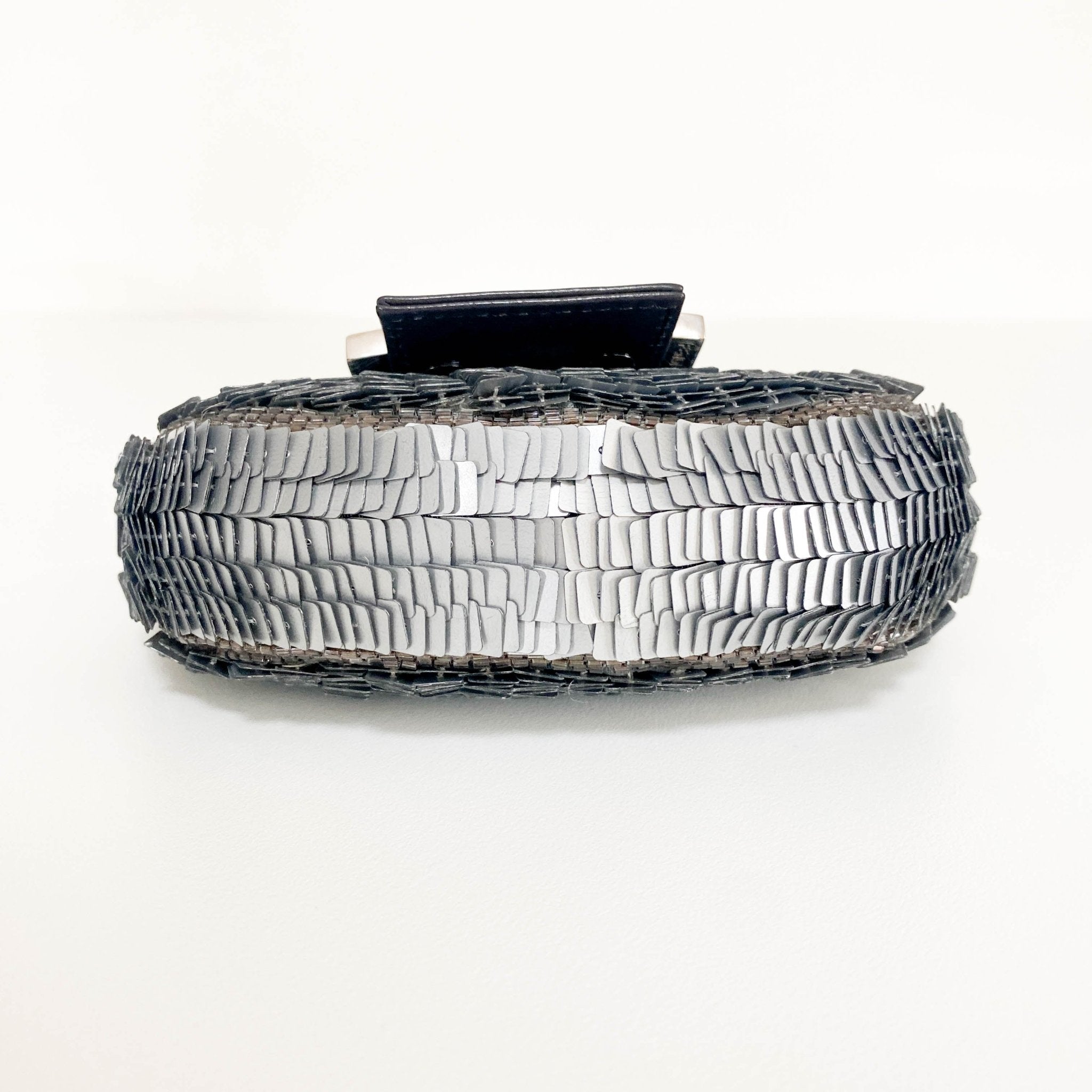 FENDI Mini Croissant Silver Sequin Bag, in , Sold by HIVE PRELOVED - Handle Bags, Mini bags, Sale