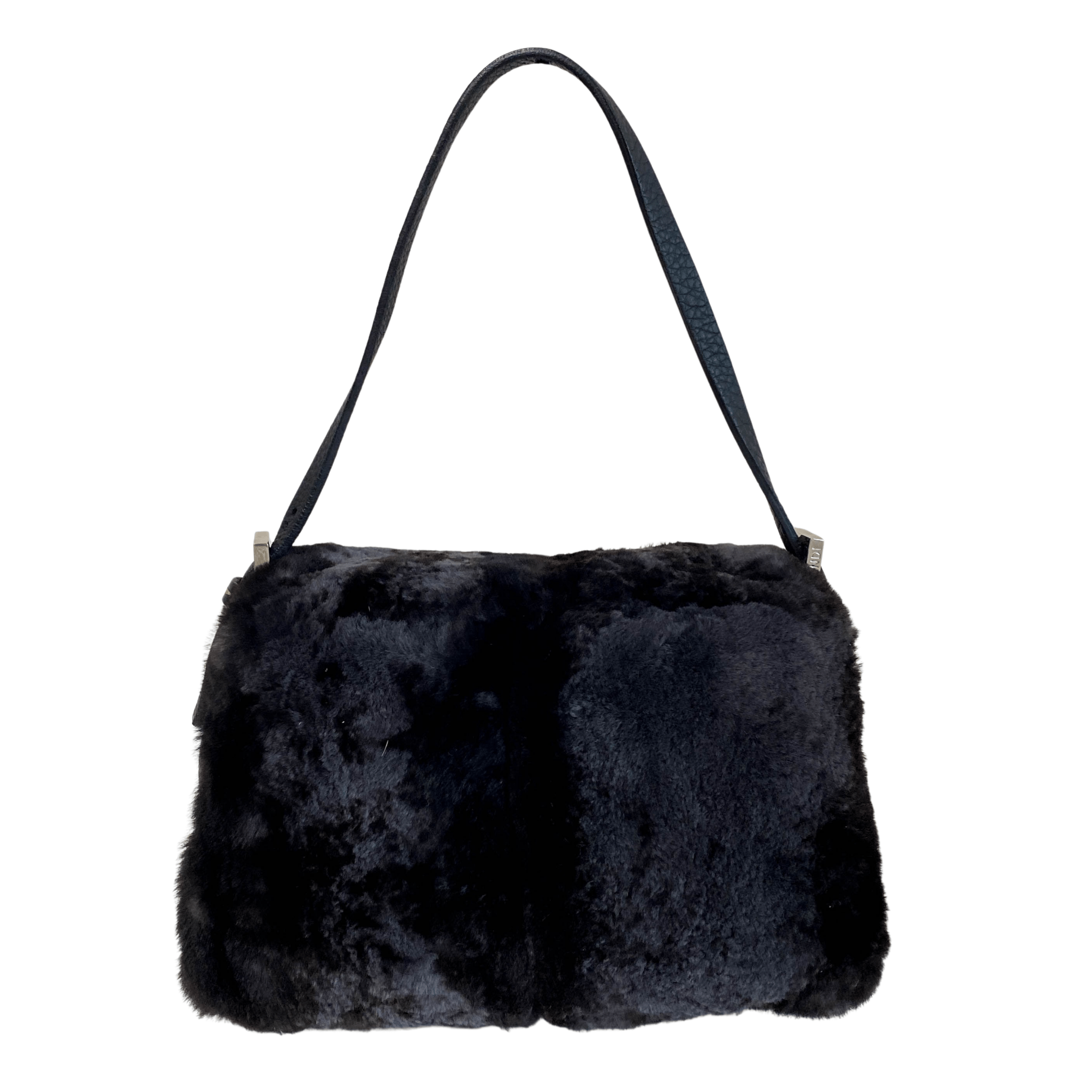 FENDI Mini Mamma Baguette Black Fur and Leather, in , Sold by HIVE PRELOVED - Shoulder Bags, ,