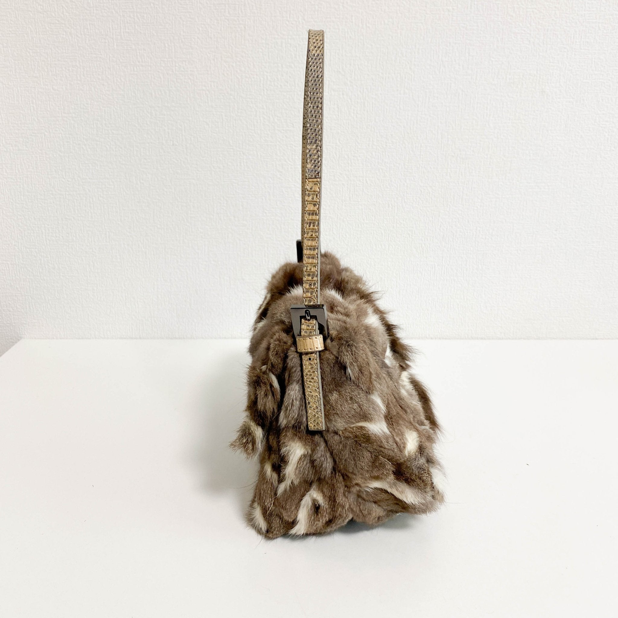 FENDI Mini Mamma Baguette Brown Fur Shoulder Bag, in , Sold by HIVE PRELOVED - Shoulder Bags, ,