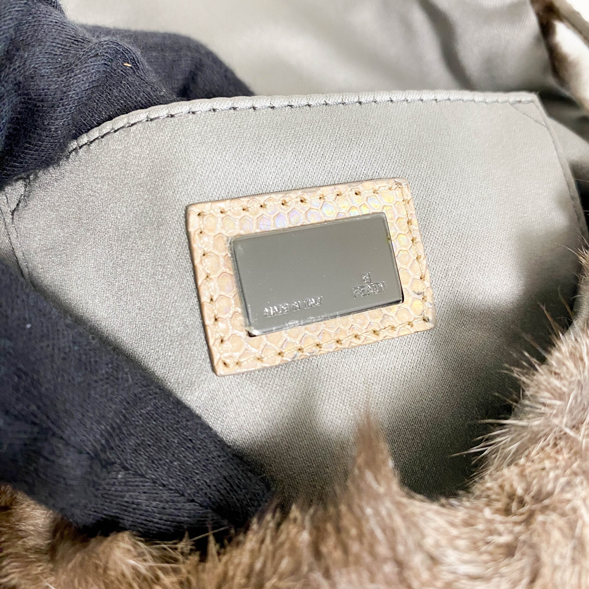 FENDI Mini Mamma Baguette Brown Fur Shoulder Bag, in , Sold by HIVE PRELOVED - Shoulder Bags, ,