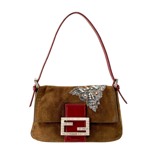 FENDI Mini Mamma Baguette Embroidered Shoulder Bag, in , Sold by HIVE PRELOVED - Mini bags, Shoulder Bags,
