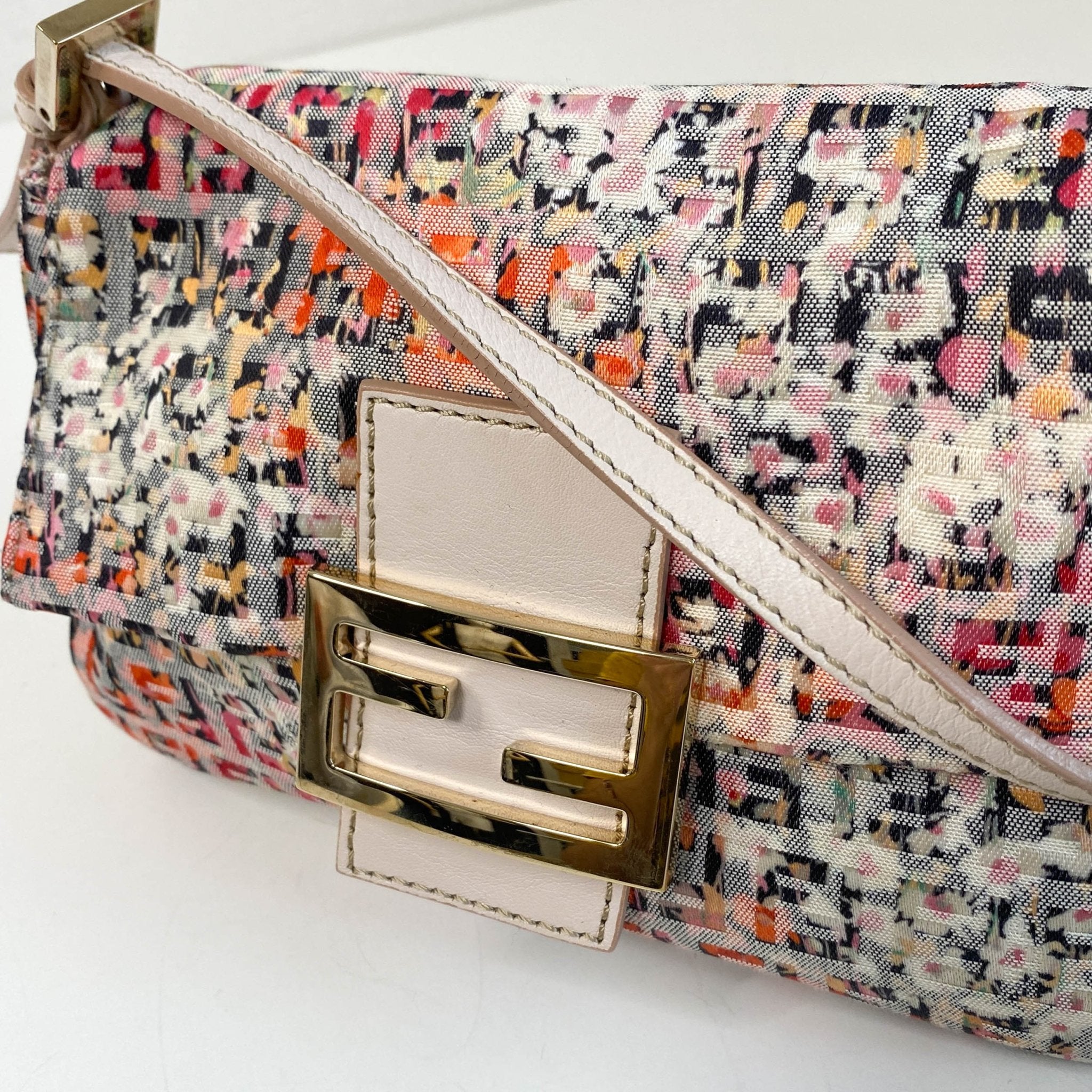 FENDI Mini Mamma Baguette Floral Canvas Shoulder Bag, in , Sold by HIVE PRELOVED - Shoulder Bags, ,