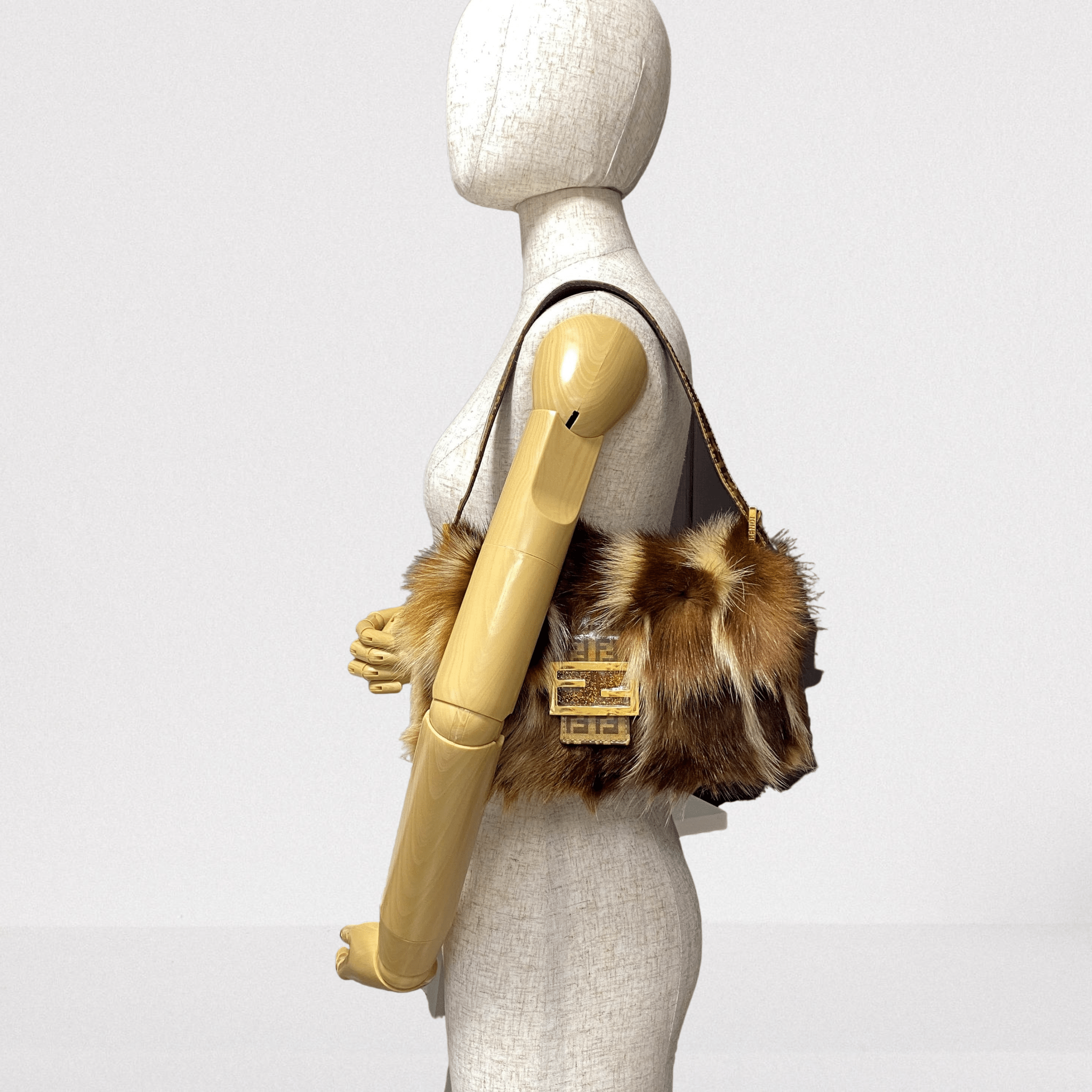 FENDI Mini Mamma Baguette Fur Shoulder Bag, in , Sold by HIVE PRELOVED - Shoulder Bags, ,