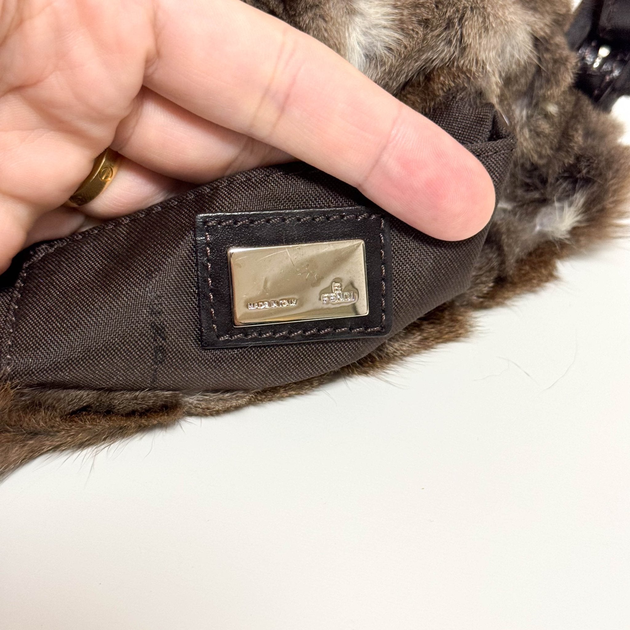 FENDI Mini Mamma Baguette Fur Shoulder Bag, in , Sold by HIVE PRELOVED - Shoulder Bags, ,