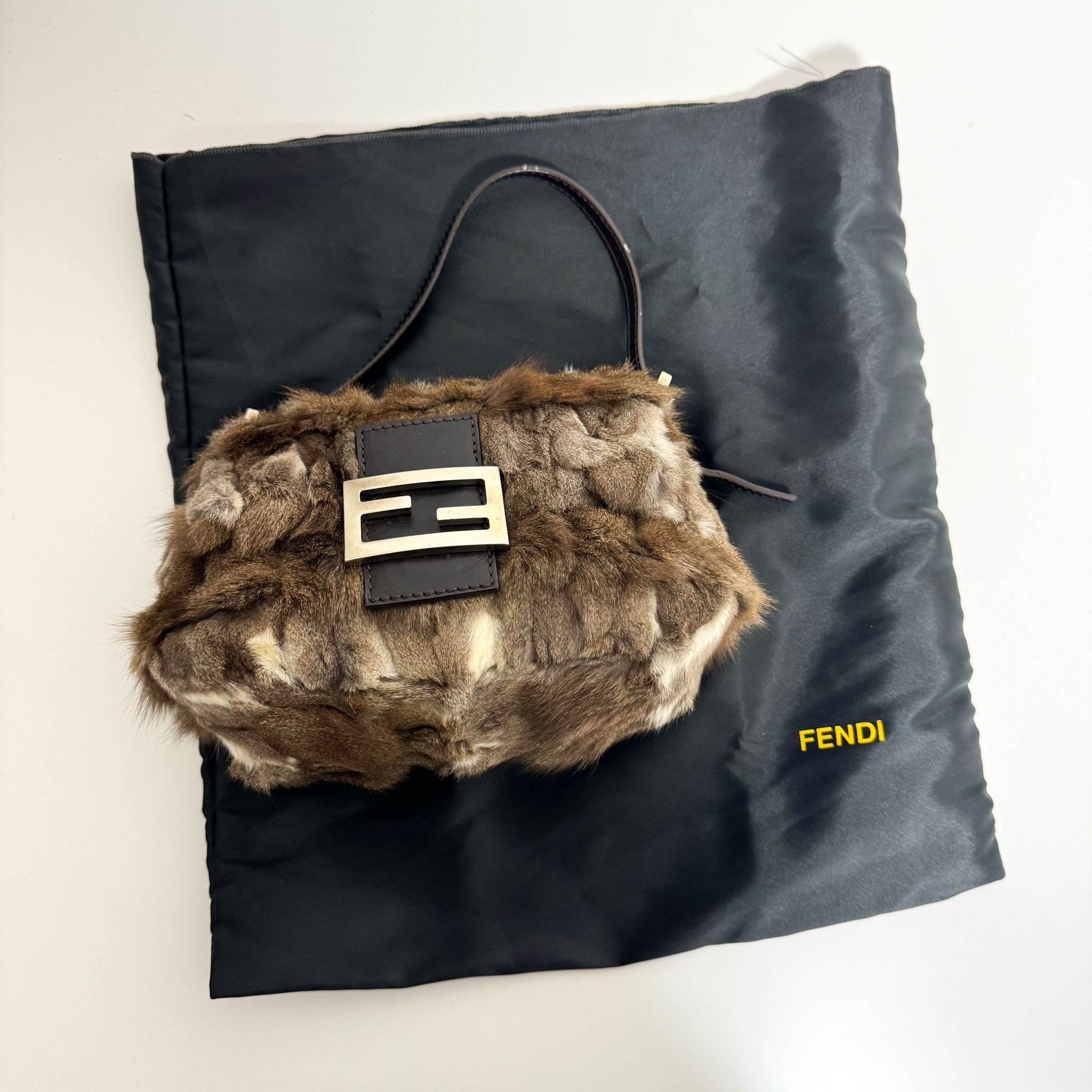 FENDI Mini Mamma Baguette Fur Shoulder Bag, in , Sold by HIVE PRELOVED - Shoulder Bags, ,