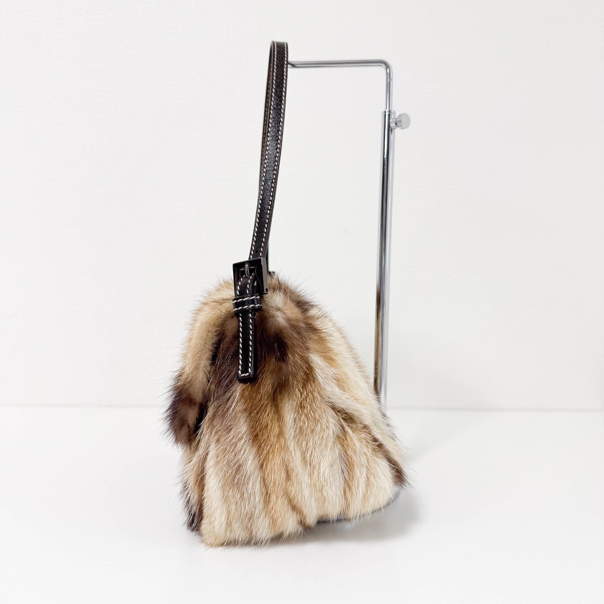 FENDI Mini Mamma Baguette Fur Shoulder Bag Rhinestone Hardware, in , Sold by HIVE PRELOVED - Handle Bags, ,