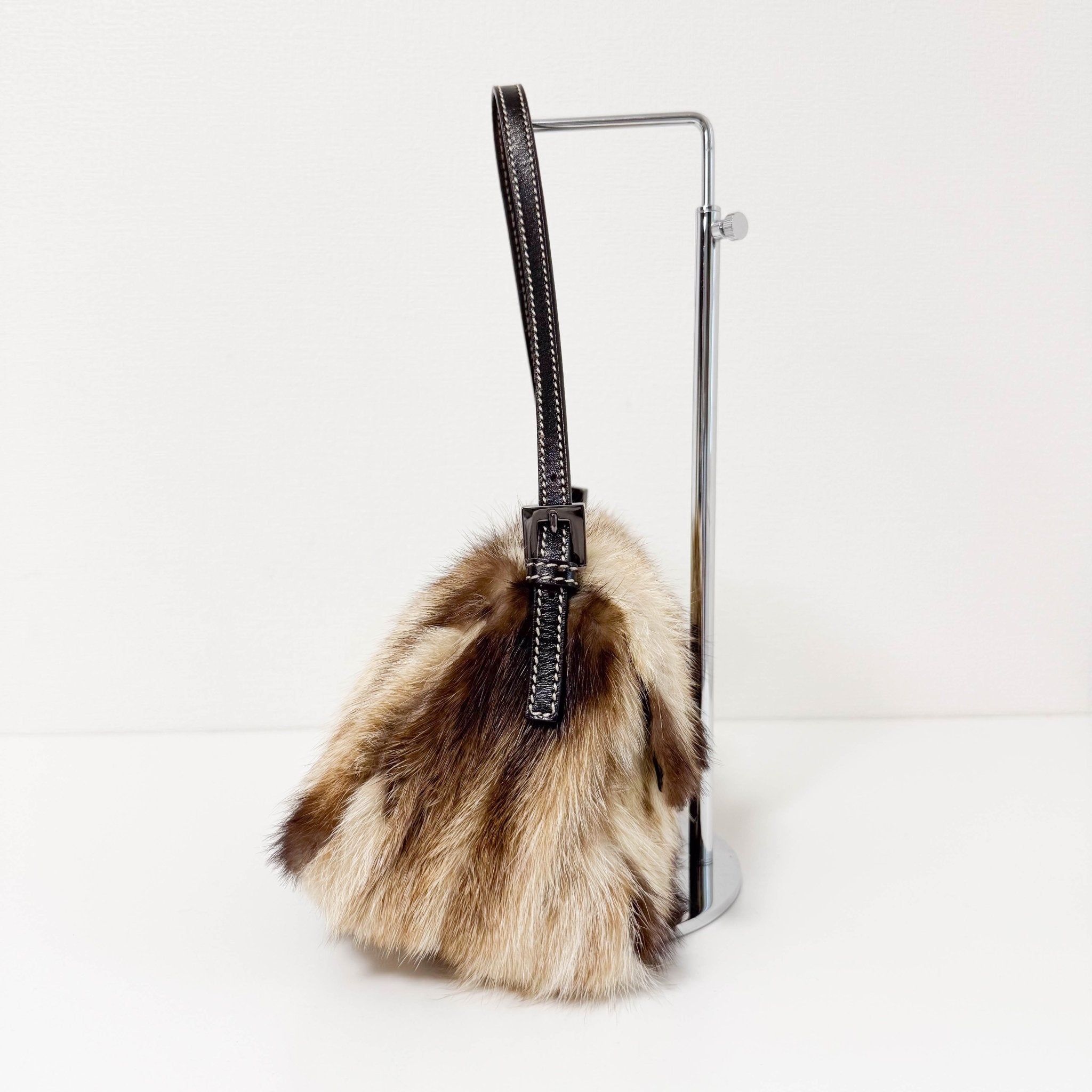 FENDI Mini Mamma Baguette Fur Shoulder Bag Rhinestone Hardware, in , Sold by HIVE PRELOVED - Handle Bags, ,