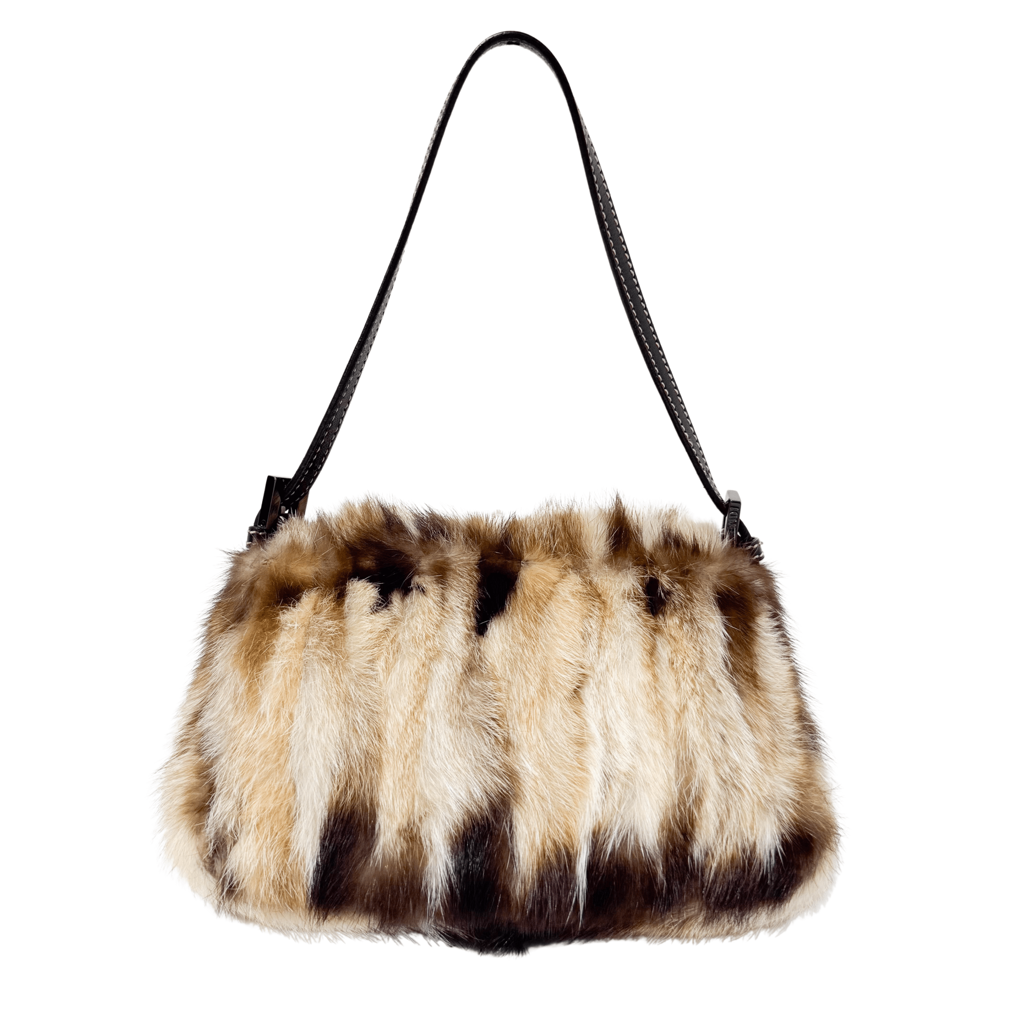FENDI Mini Mamma Baguette Fur Shoulder Bag Rhinestone Hardware, in , Sold by HIVE PRELOVED - Handle Bags, ,