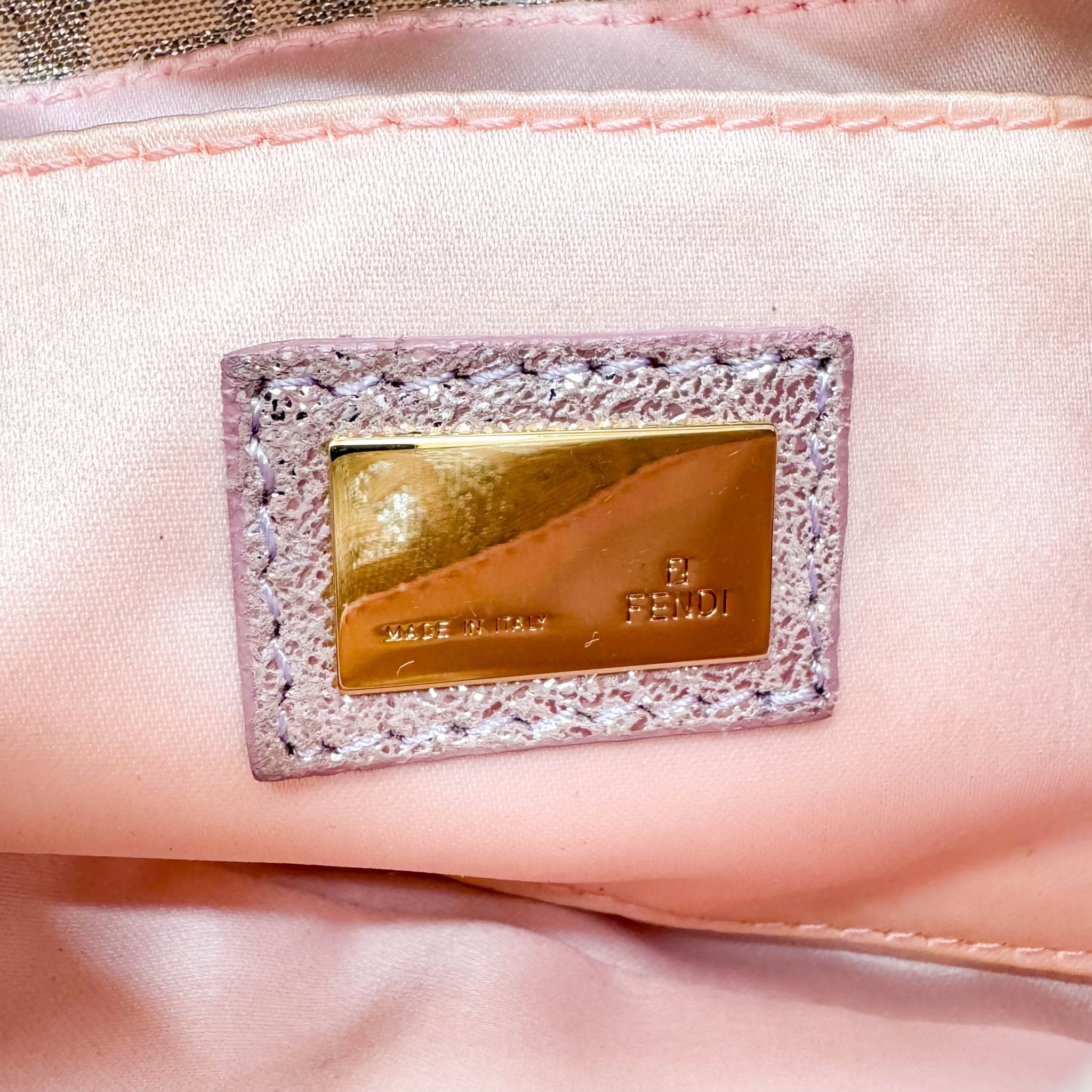 FENDI Mini Mamma Baguette Sparkling Rose Pink & Silver Handle Bag, in , Sold by HIVE PRELOVED - Handle Bags, ,