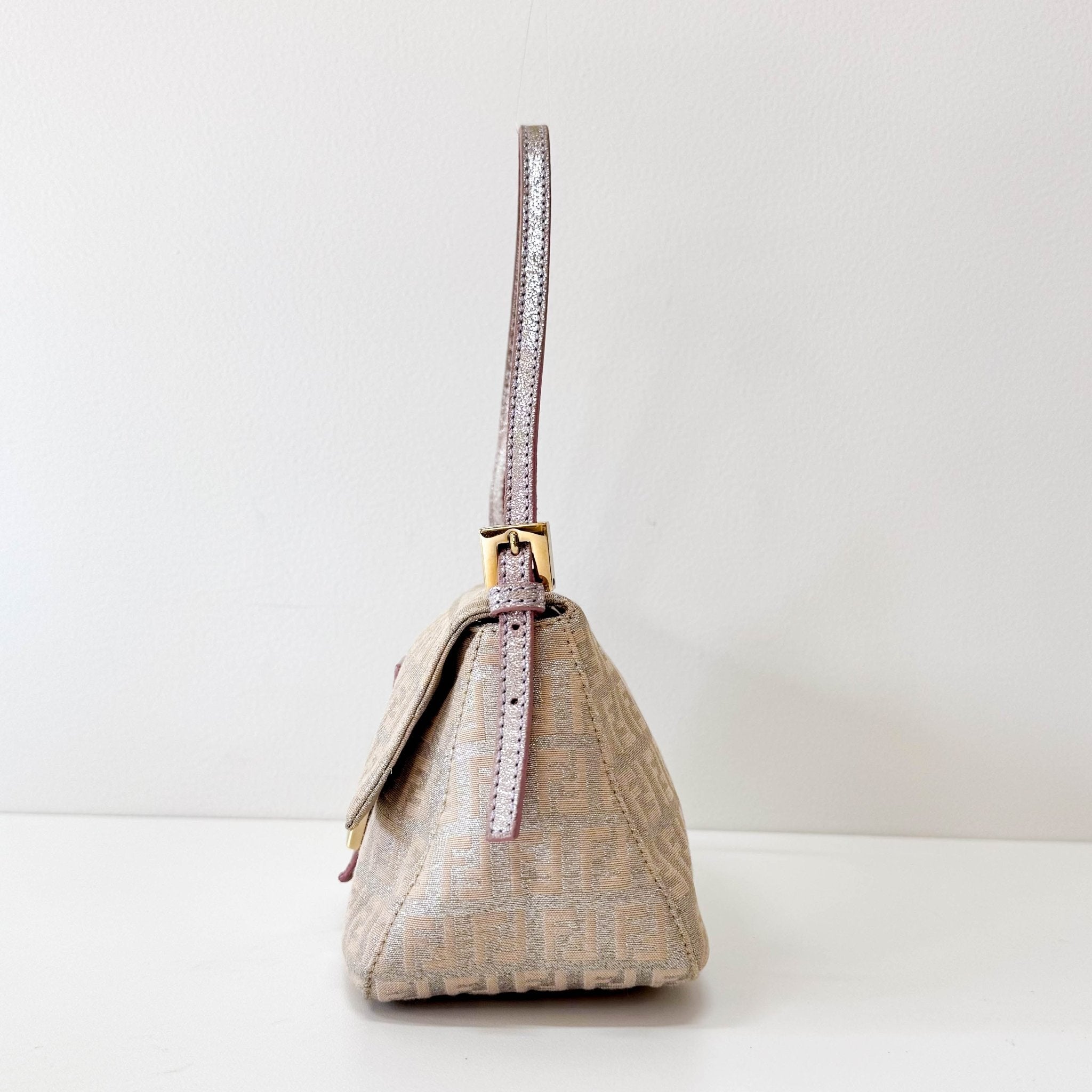 FENDI Mini Mamma Baguette Sparkling Rose Pink & Silver Handle Bag, in , Sold by HIVE PRELOVED - Handle Bags, ,