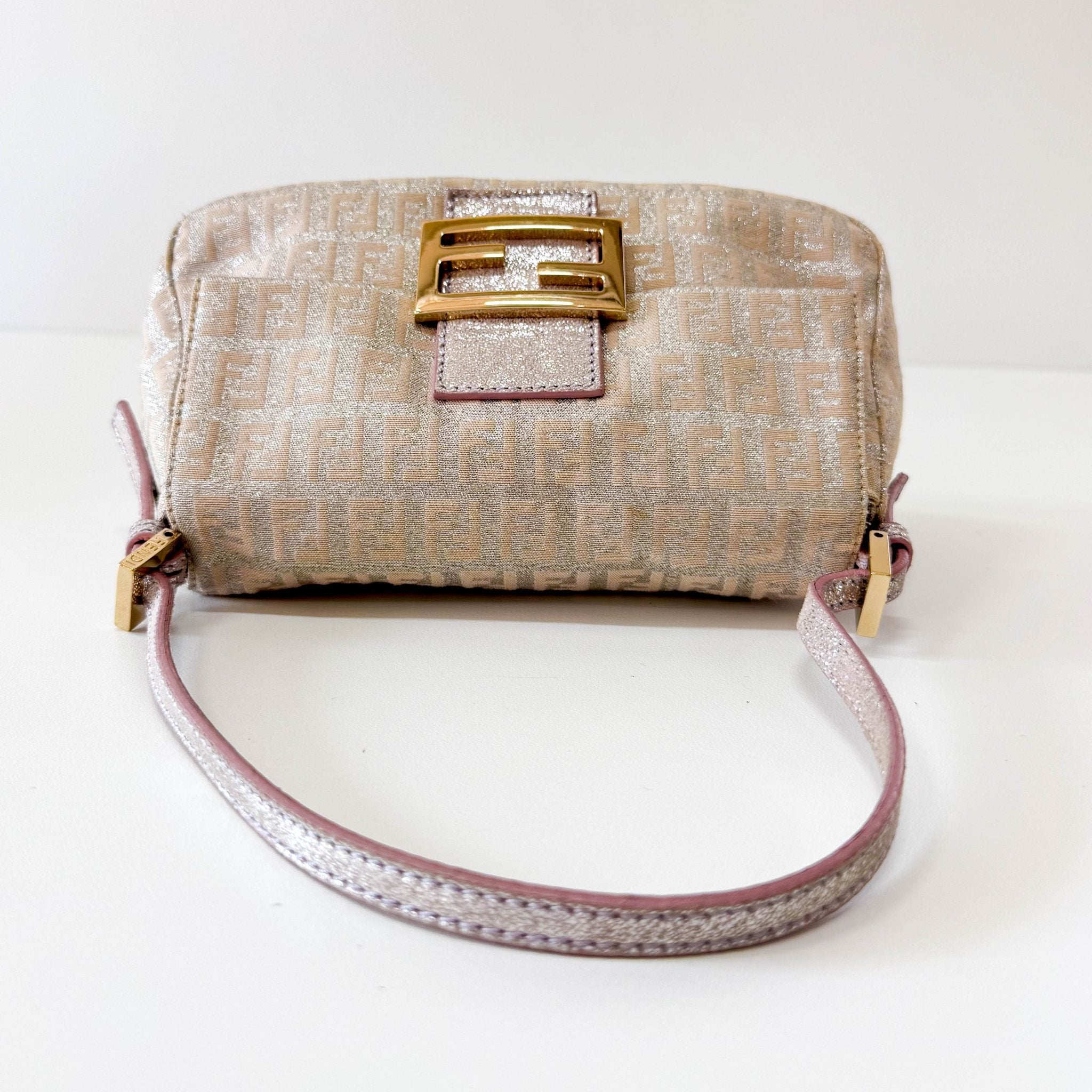 FENDI Mini Mamma Baguette Sparkling Rose Pink & Silver Handle Bag, in , Sold by HIVE PRELOVED - Handle Bags, ,