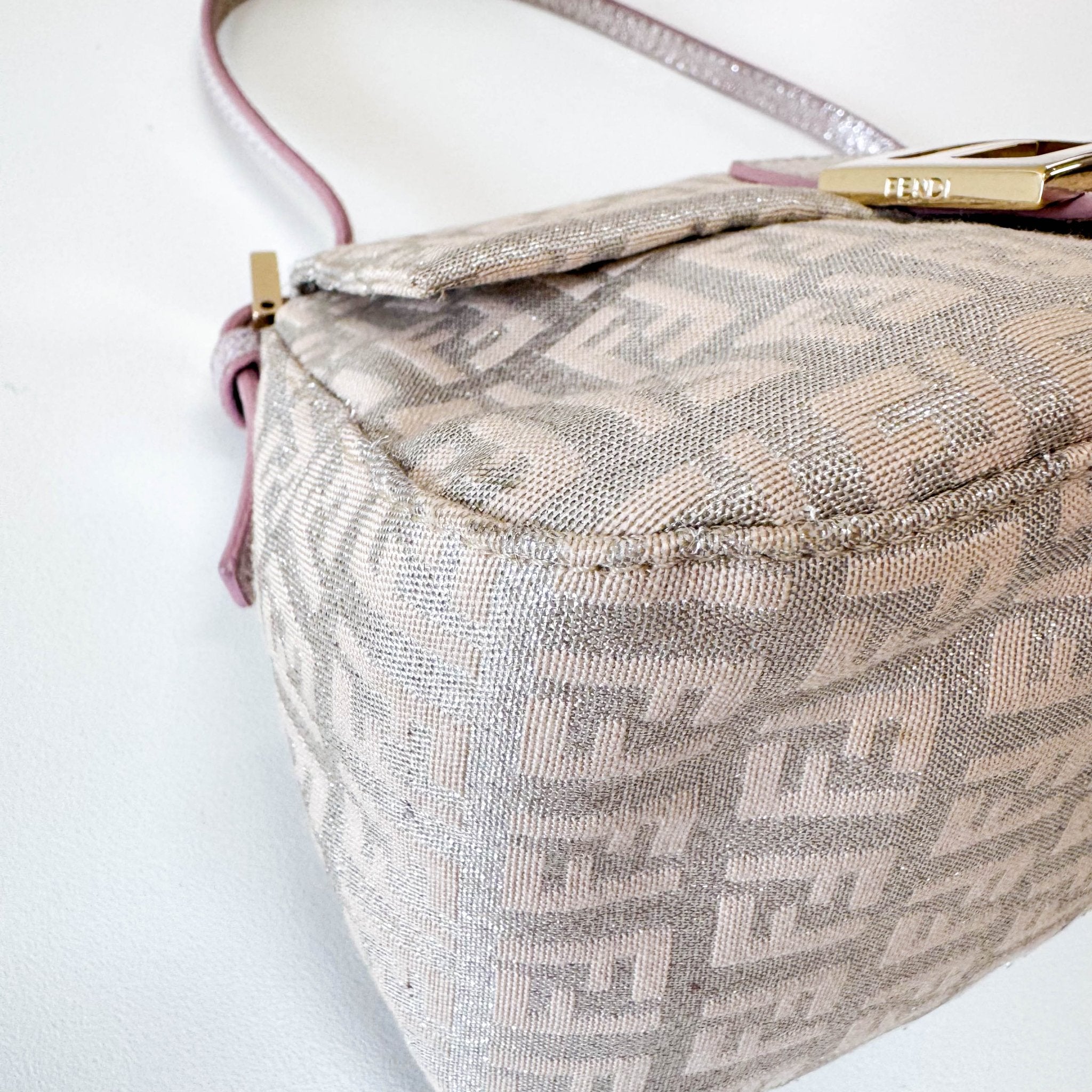 FENDI Mini Mamma Baguette Sparkling Rose Pink & Silver Handle Bag, in , Sold by HIVE PRELOVED - Handle Bags, ,