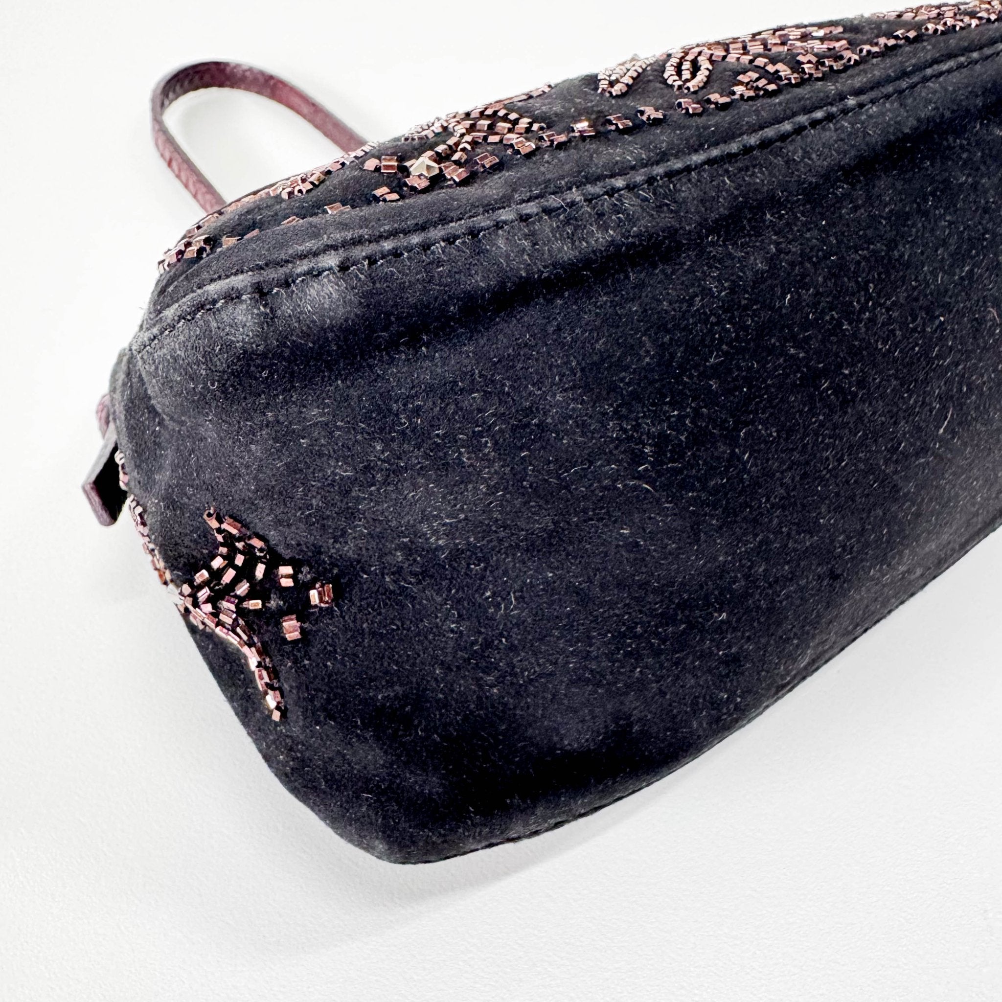 FENDI Mini Mamma Baugette Suede Beaded Shoulder Bag, in , Sold by HIVE PRELOVED - Mini bags, Shoulder Bags,