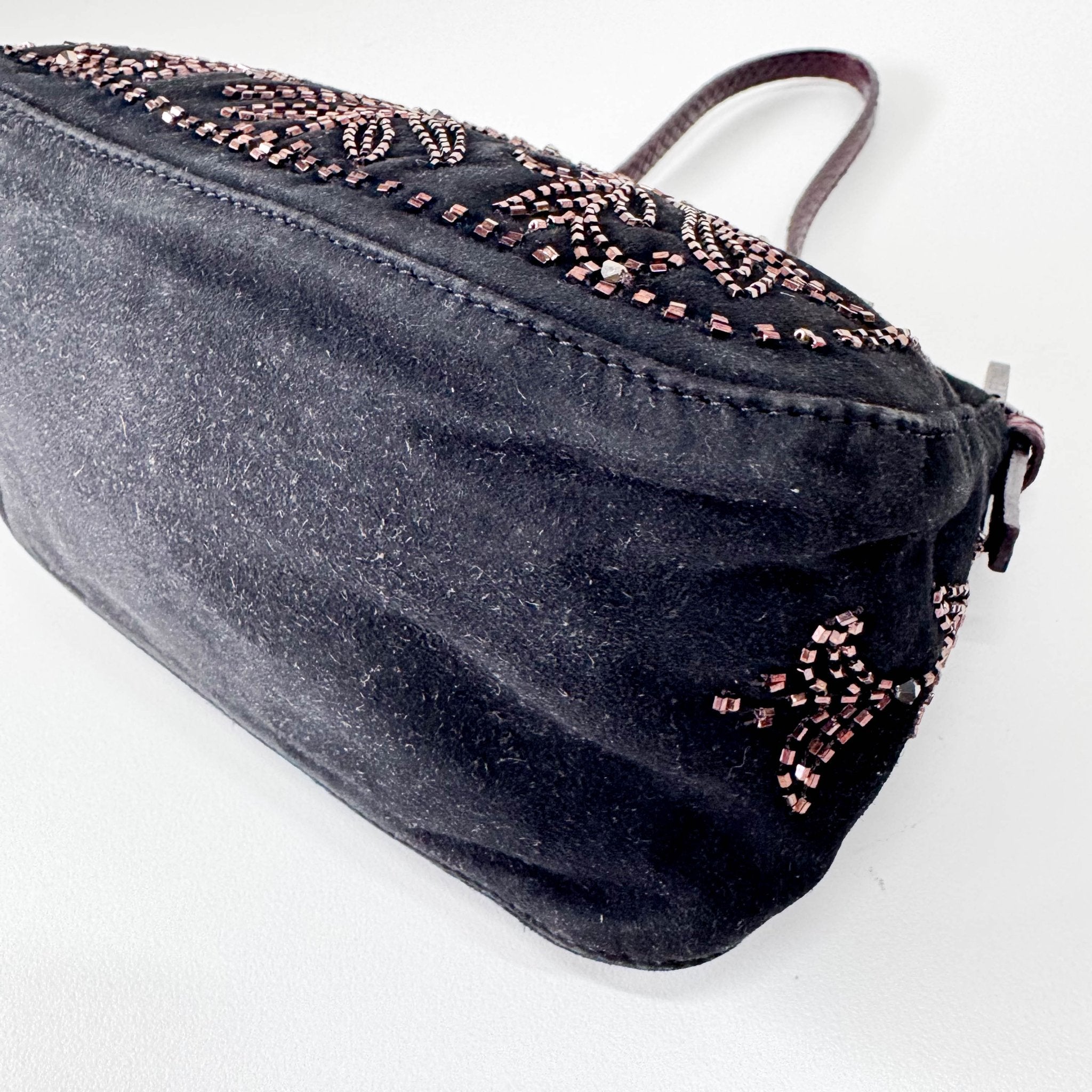 FENDI Mini Mamma Baugette Suede Beaded Shoulder Bag, in , Sold by HIVE PRELOVED - Mini bags, Shoulder Bags,