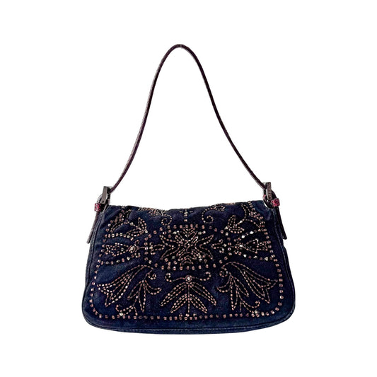 FENDI Mini Mamma Baugette Suede Beaded Shoulder Bag, in , Sold by HIVE PRELOVED - Mini bags, Shoulder Bags,