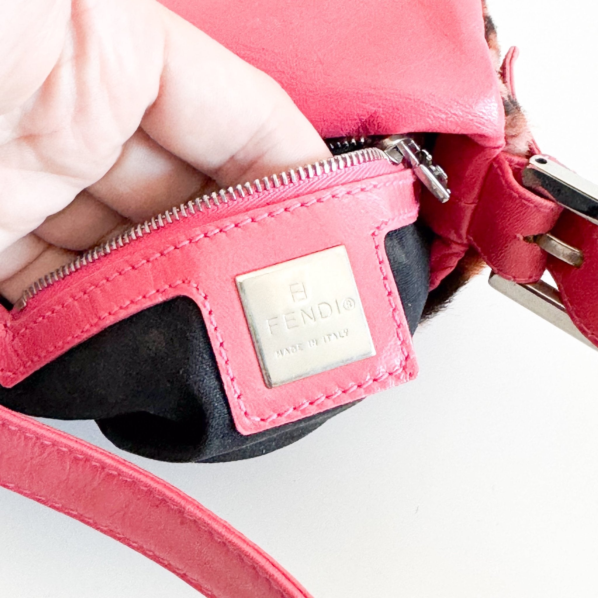 FENDI Mini Square Mamma Baguette Leopard Print Pony Hair Rhinestone Shoulder Bag, in , Sold by HIVE PRELOVED - Shoulder Bags